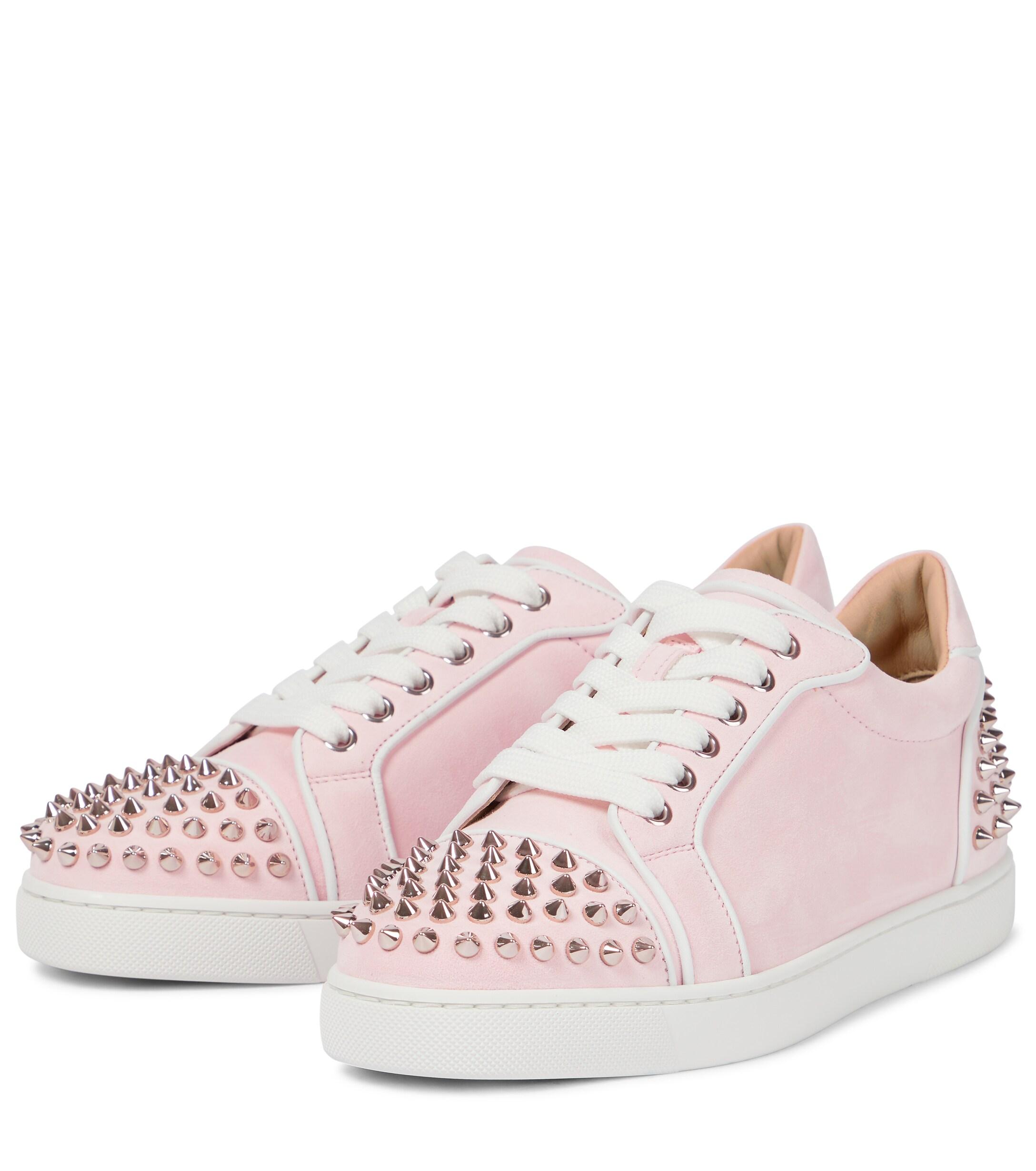 louboutin pink trainers