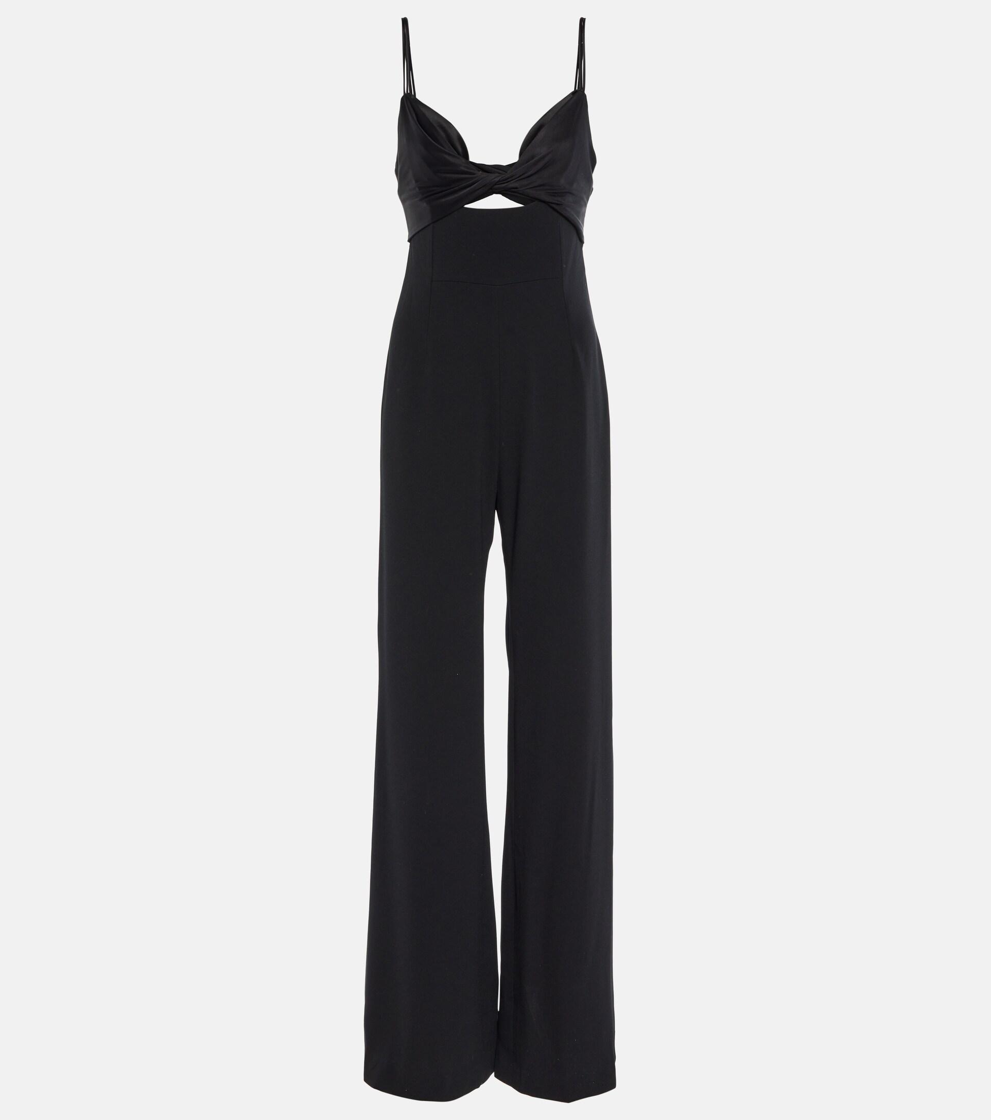 GALVAN Paneled crepe jumpsuit