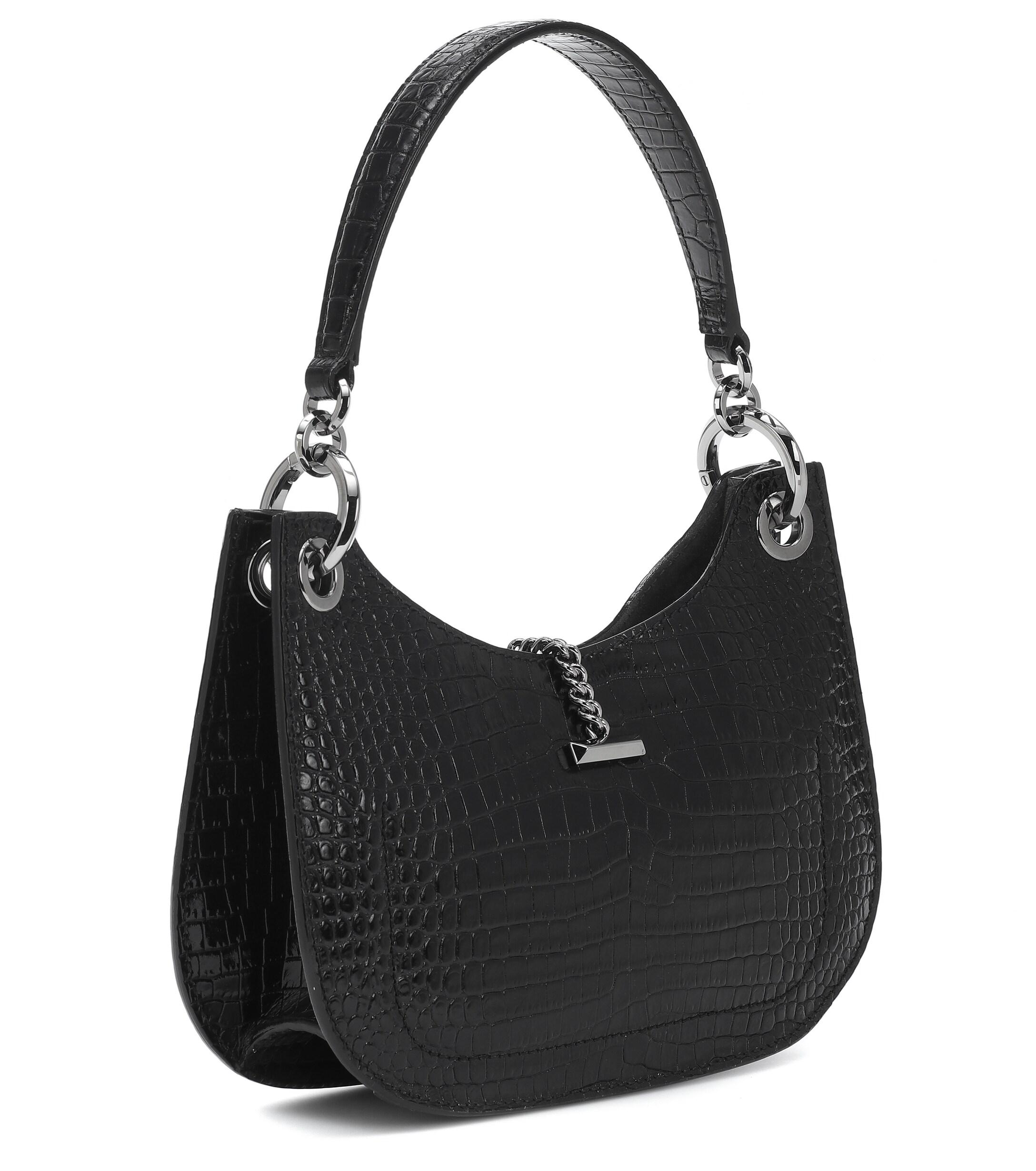 Jimmy Choo Varenne Hobo Small Leather Shoulder Bag in Black Lyst