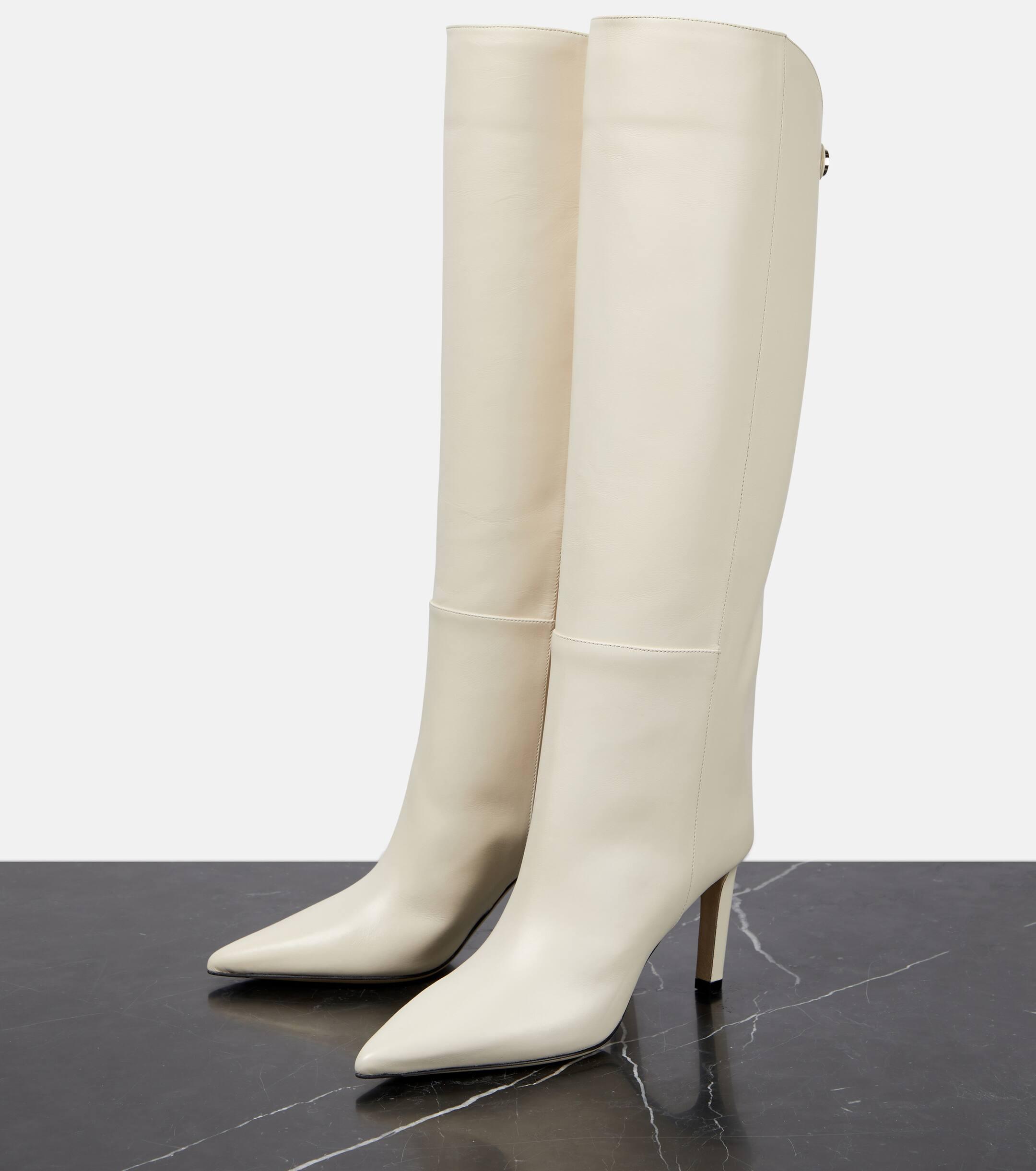 Jimmy Choo Alizze Leather Knee high Boots in White Lyst UK