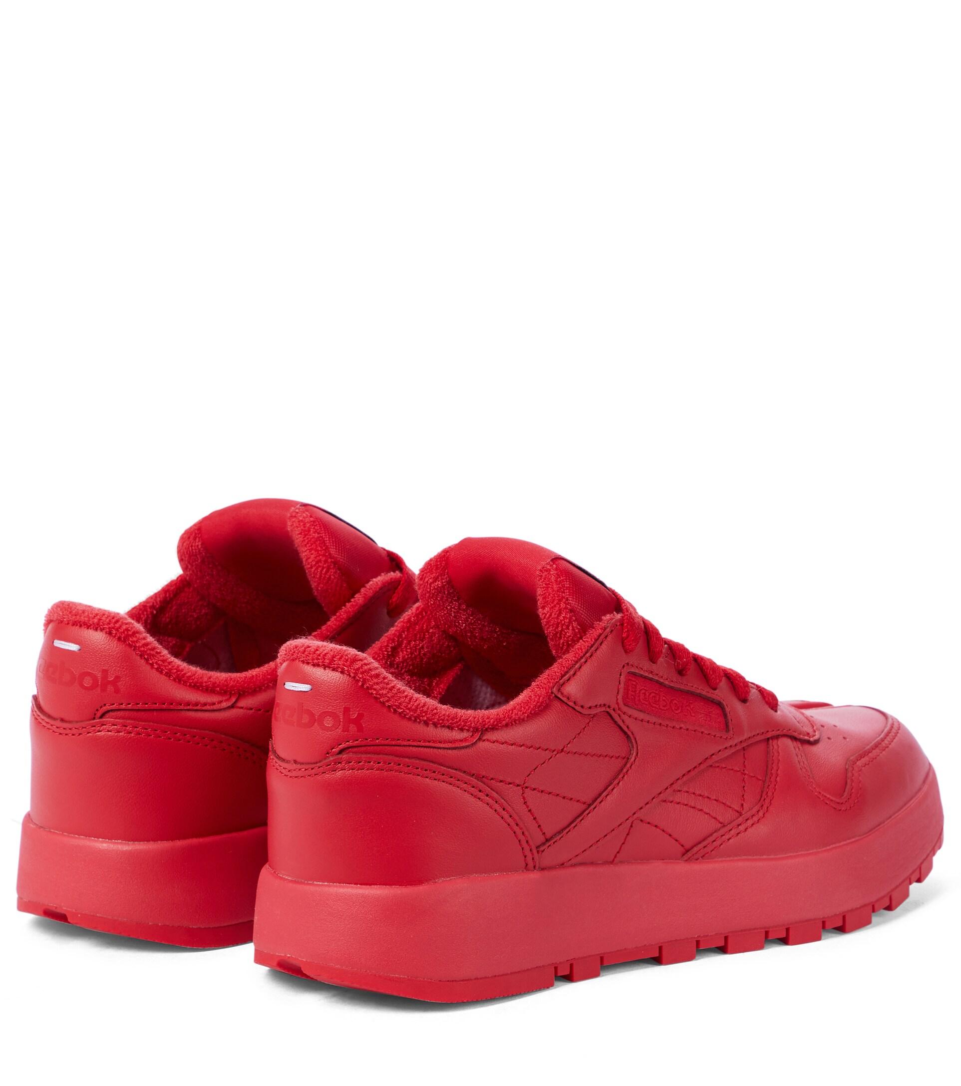 Maison Margiela X Reebok Classic Tabi Leather Sneakers in Red | Lyst
