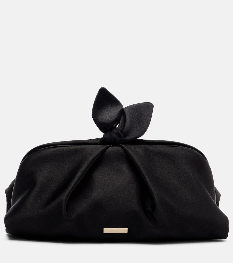 Velvet Bow Black Tie Clutch Bag Aquazzura Bow Tie Small Velvet