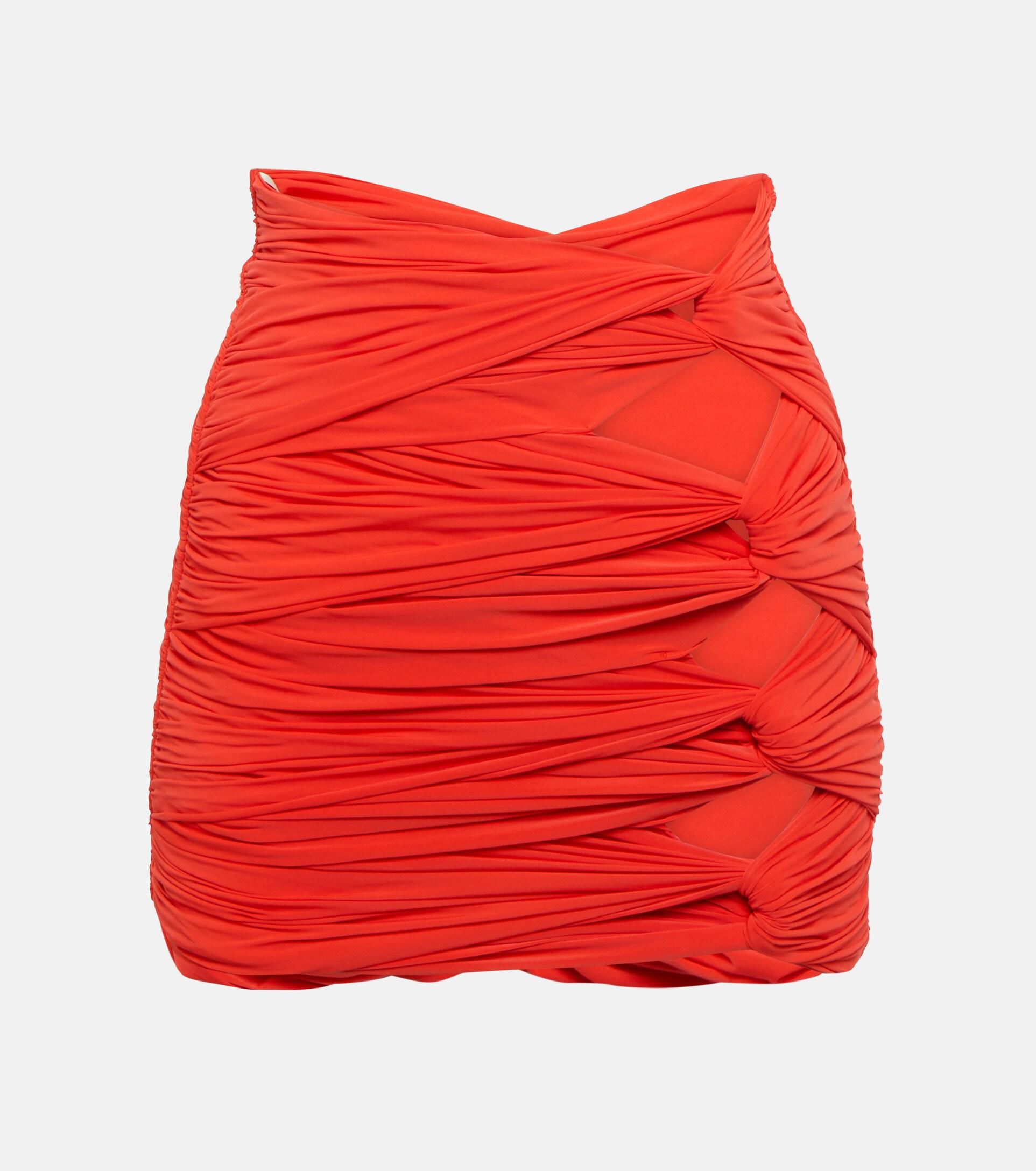 Alex Perry Kort Jersey Miniskirt in Red | Lyst