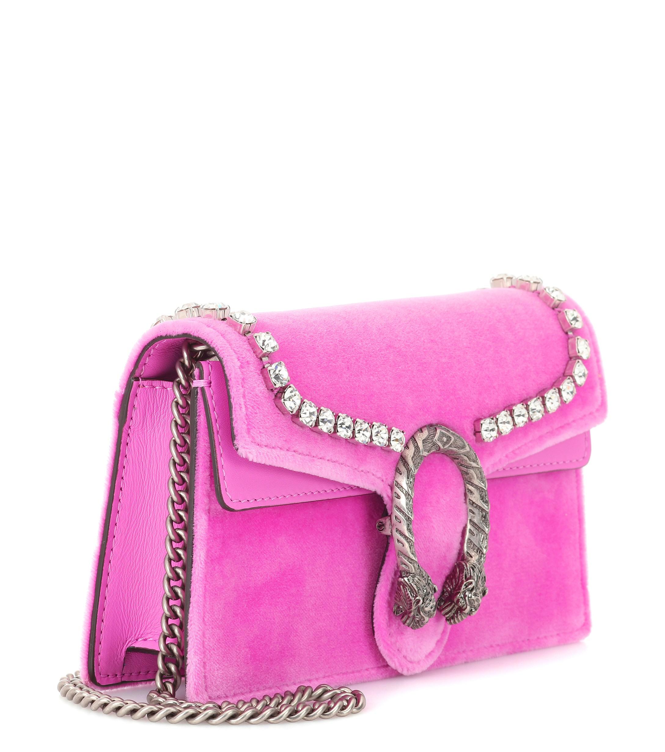 Gucci Dionysus Small Leather Shoulder Bag in Pink
