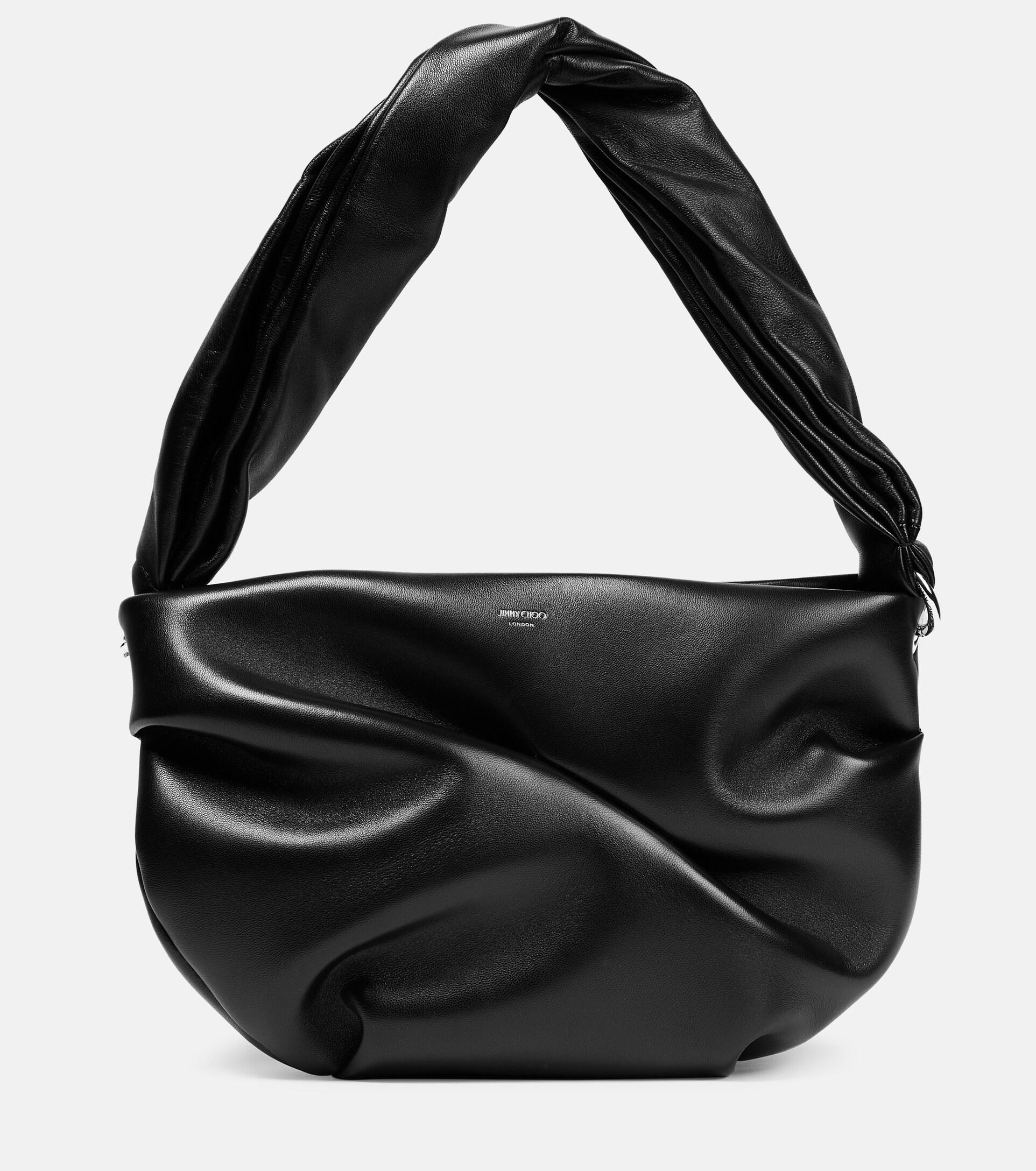 Jimmy Choo Bonny Leather Handbag in Black | Lyst