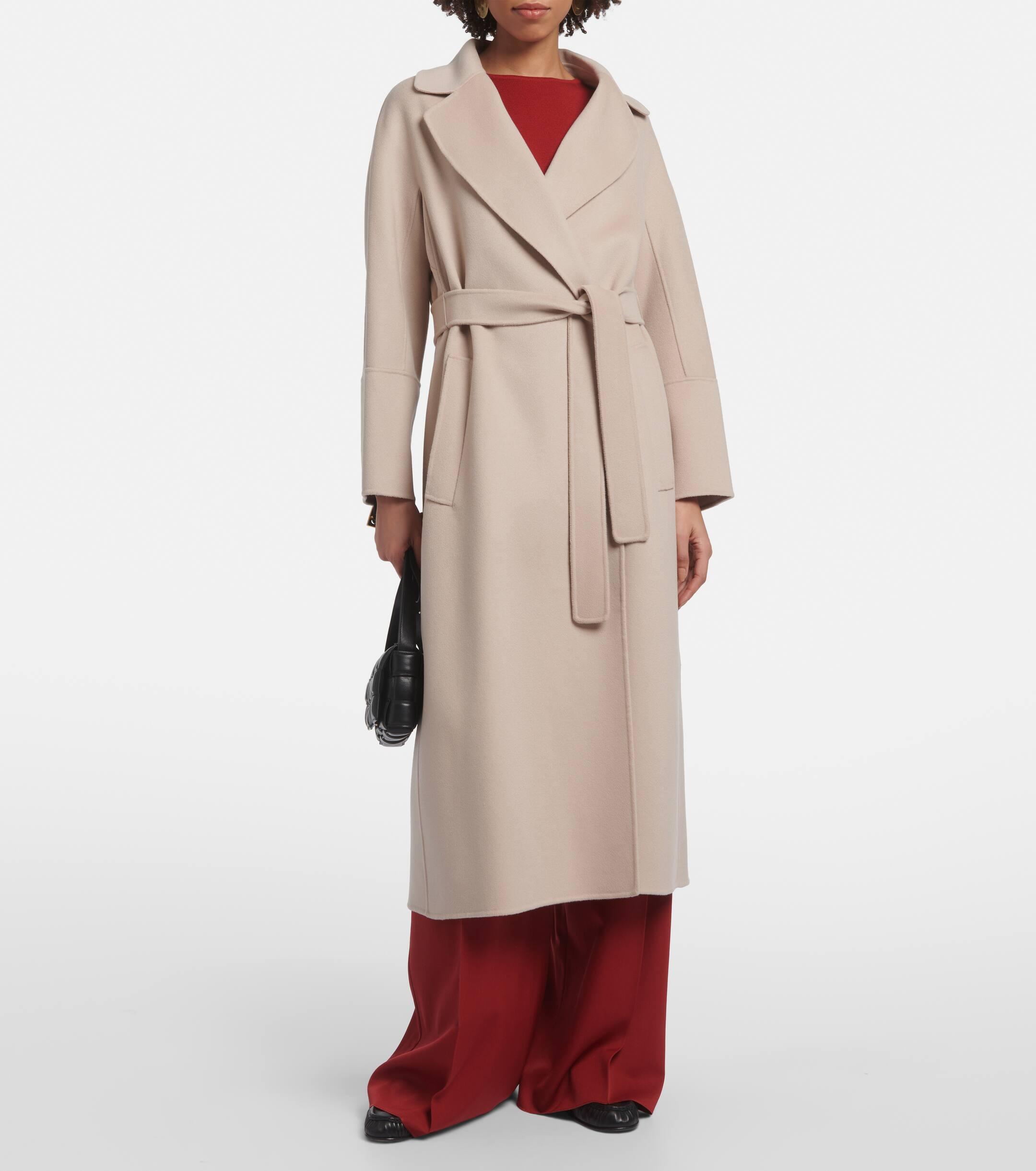 Max Mara Elisa Virgin Wool Wrap Coat in Natural Lyst UK