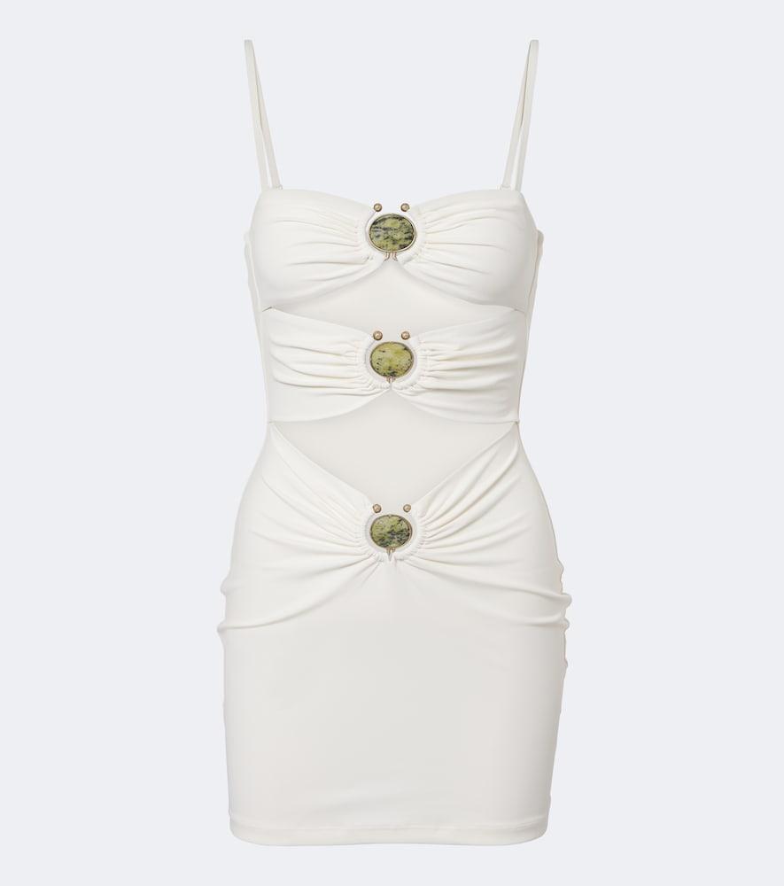 christopher esber white cut out dress Christopher Esber Twisted Drape Cutout Maxi T-Shirt Dress