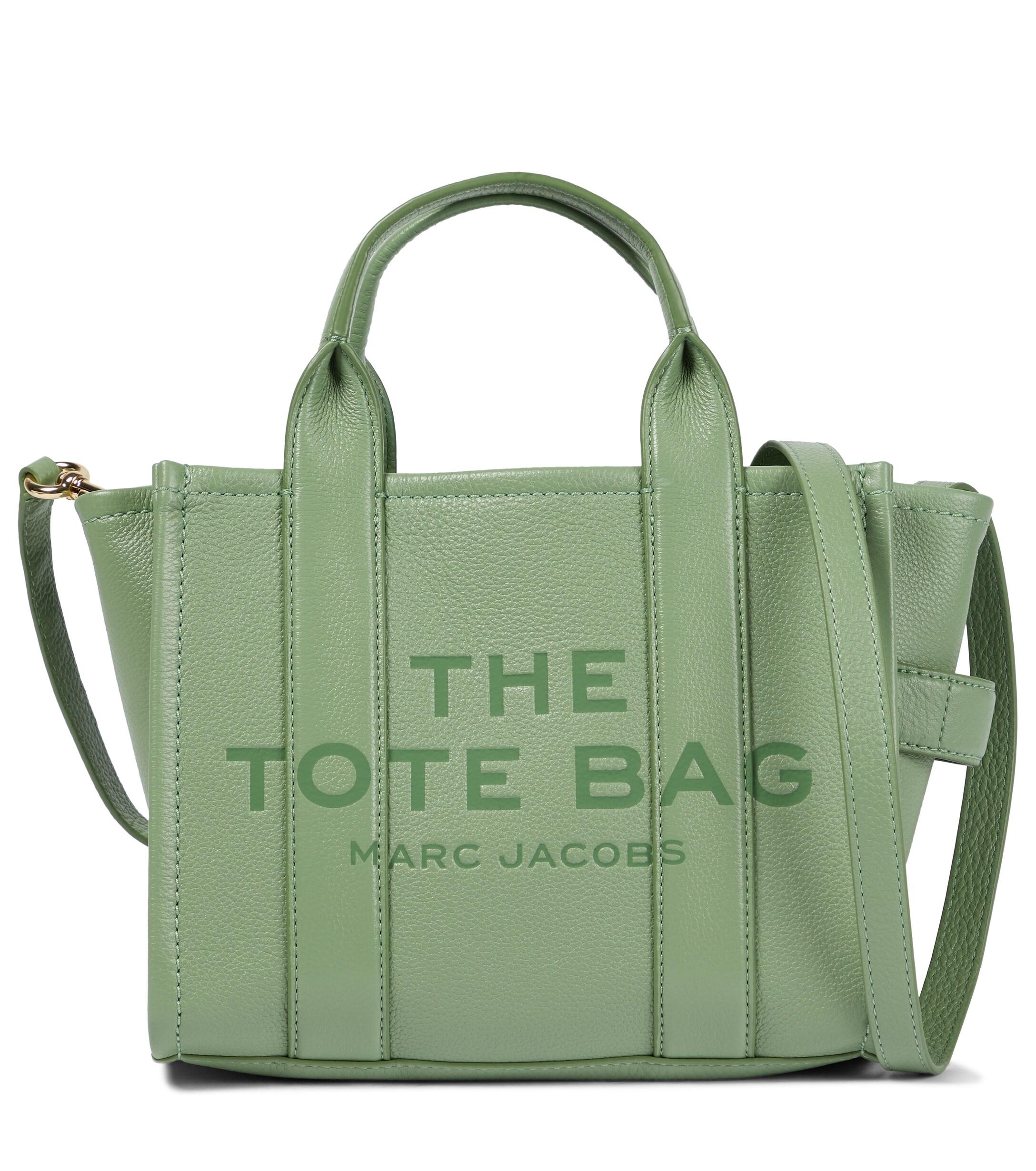 Marc Jacobs The Traveler Mini Leather Tote in Green | Lyst