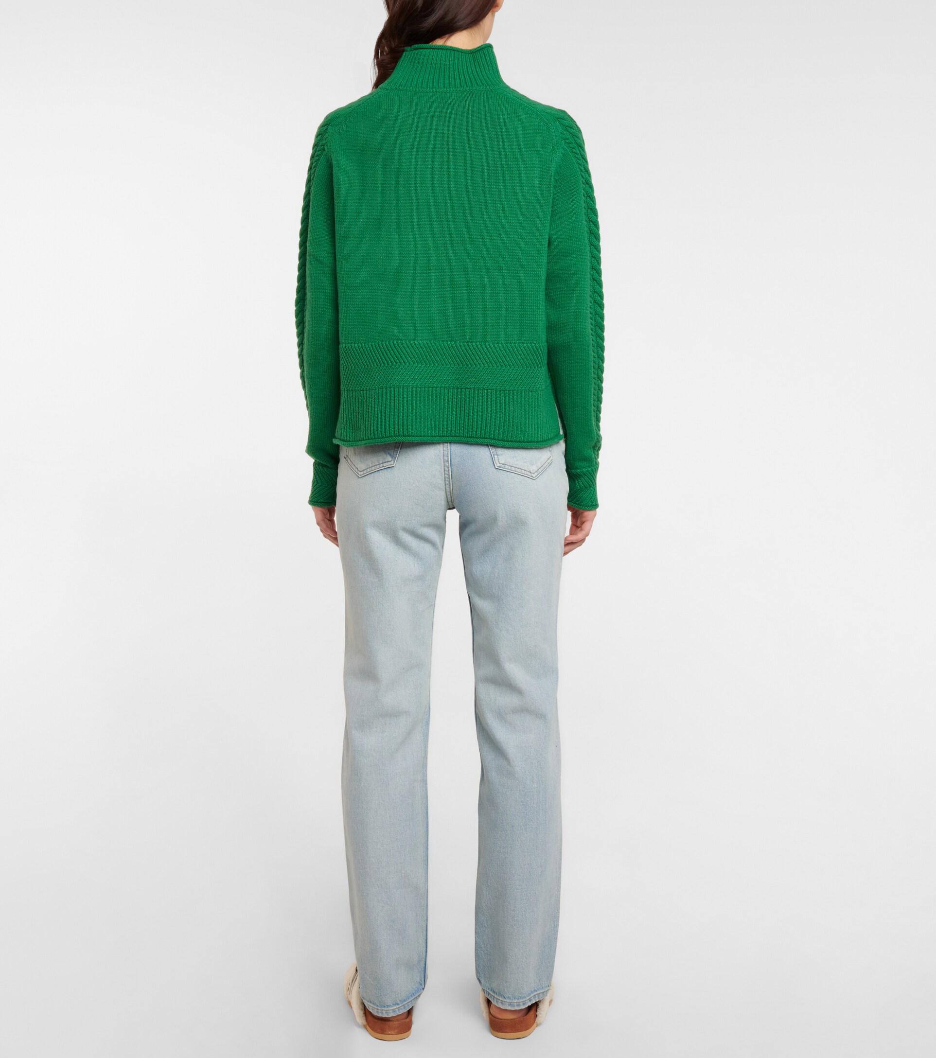 See By Chloé Cable-knit Sweater in Green | Lyst