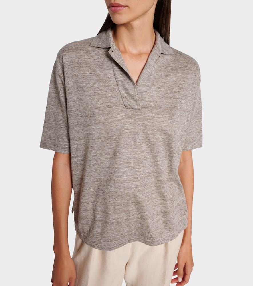 Loro Piana Gargano Linen Polo Shirt in Grey Lyst UK