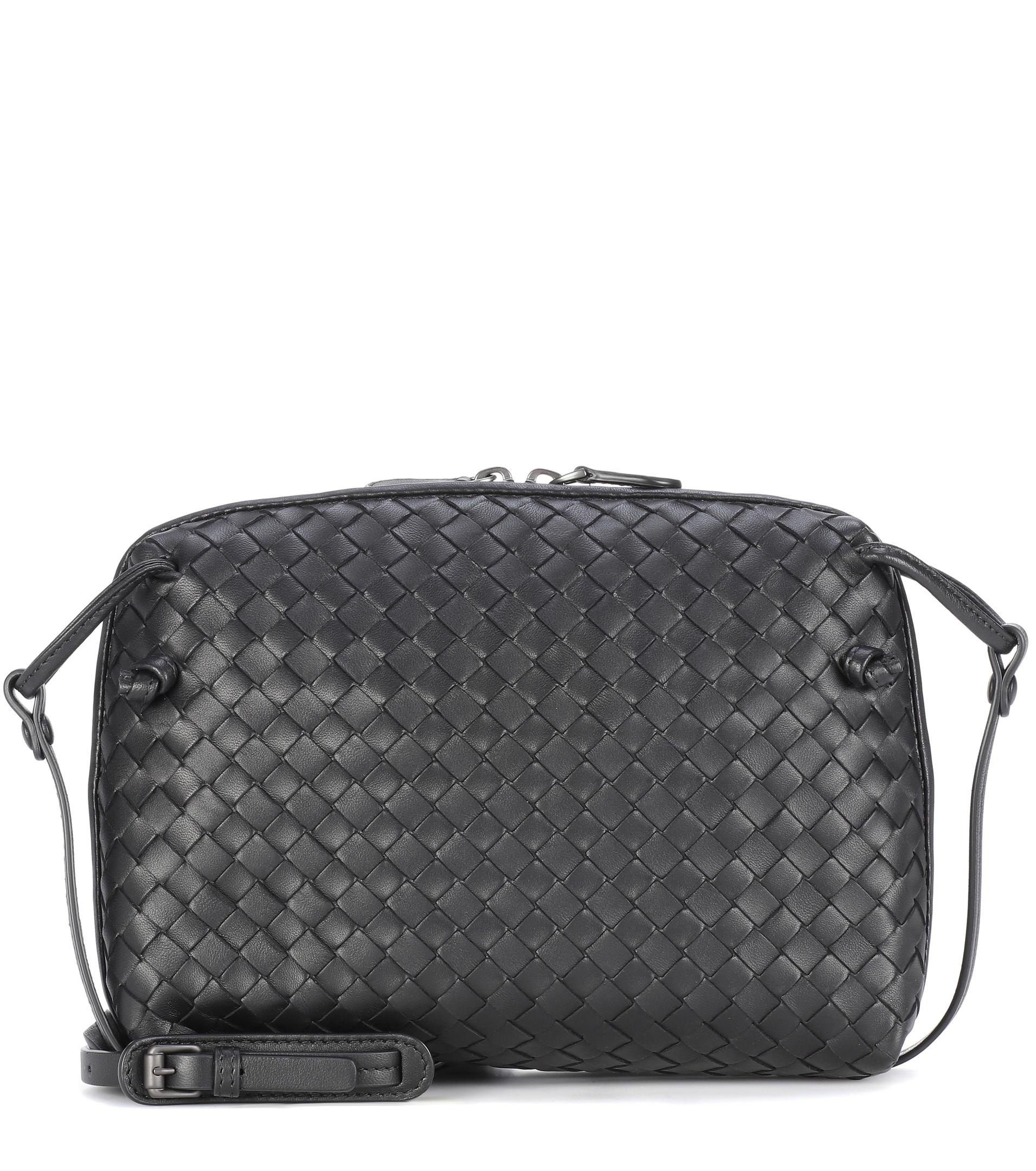 Bottega Veneta Nodini Leather Crossbody Bag in Black - Lyst