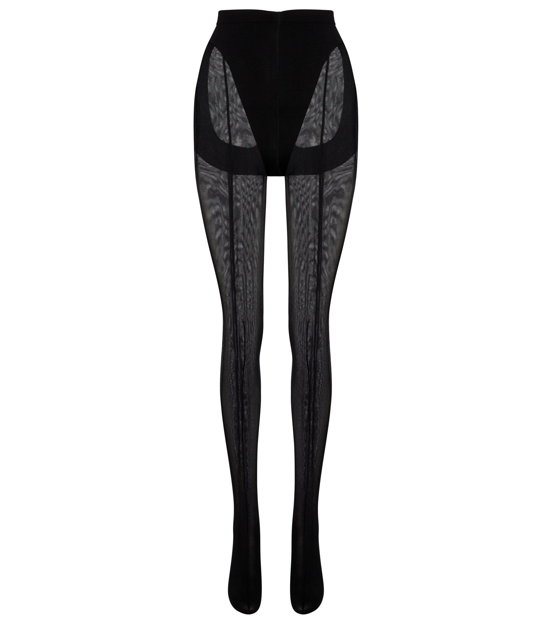 Collant WOLFORD SATIN CHAIN coloris Black. Taille XS. Biker tights. 