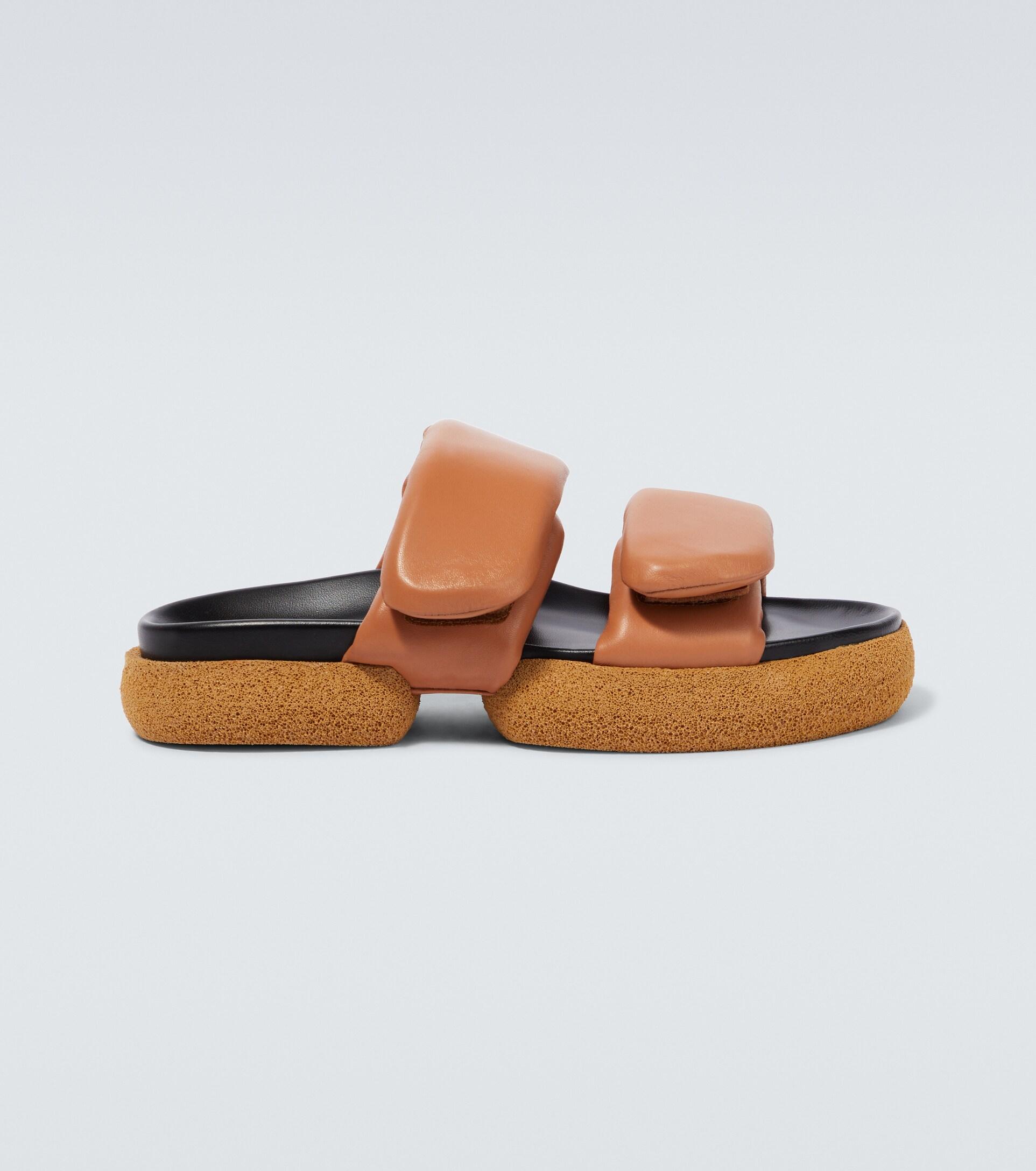 Dries Van Noten Leather Platform Sandals Brown for | Lyst