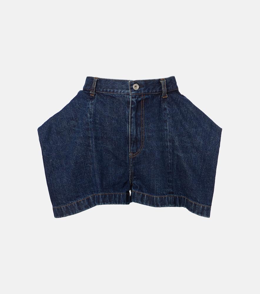 Sacai Denim Shorts in Blue | Lyst
