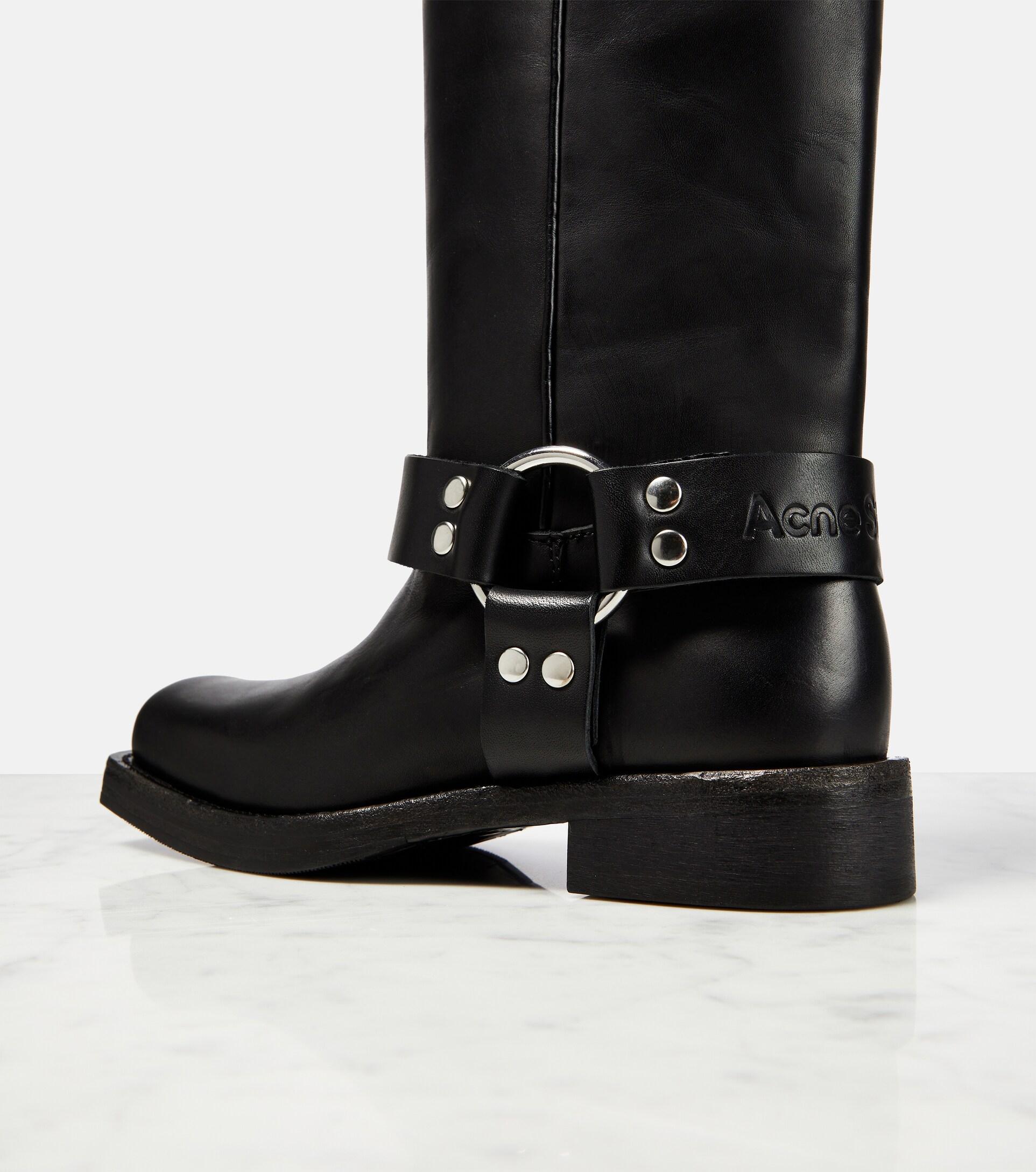 Patent Leather Knee High Boots in Black - Acne Studios