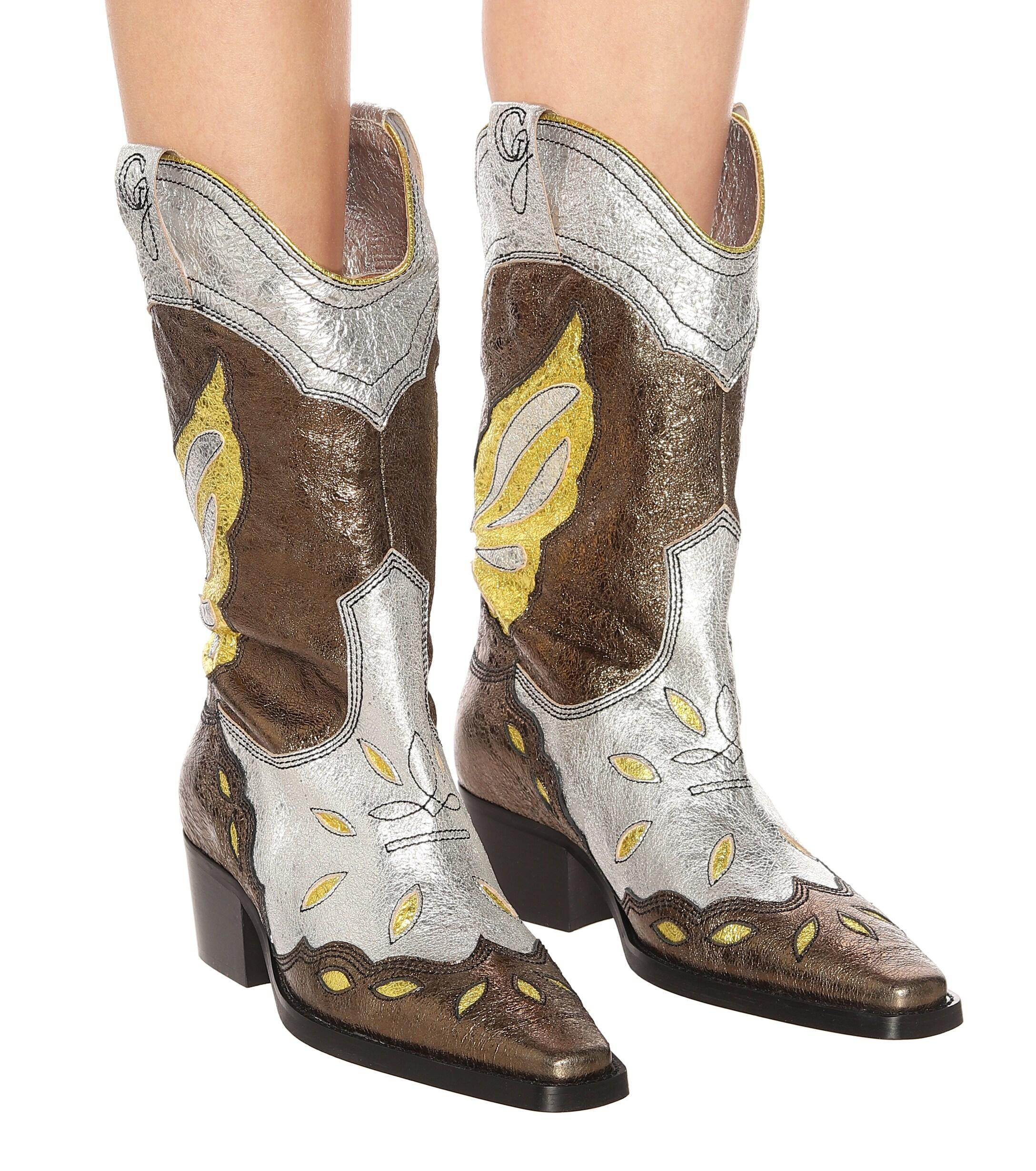 ganni high texas boots