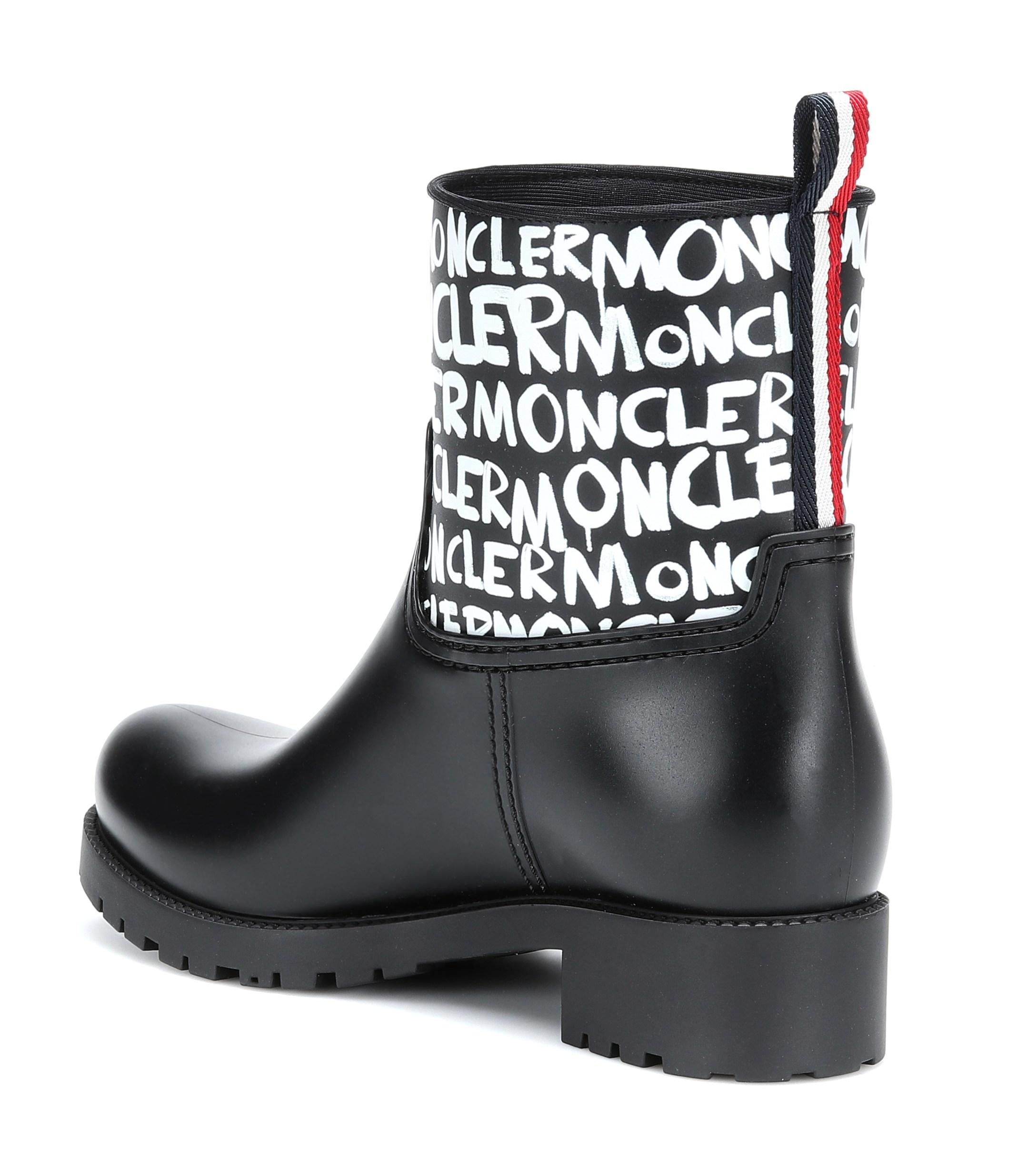 Moncler Neoprene Ginette Rain Boots in Charcoal (Black) - Save 50 