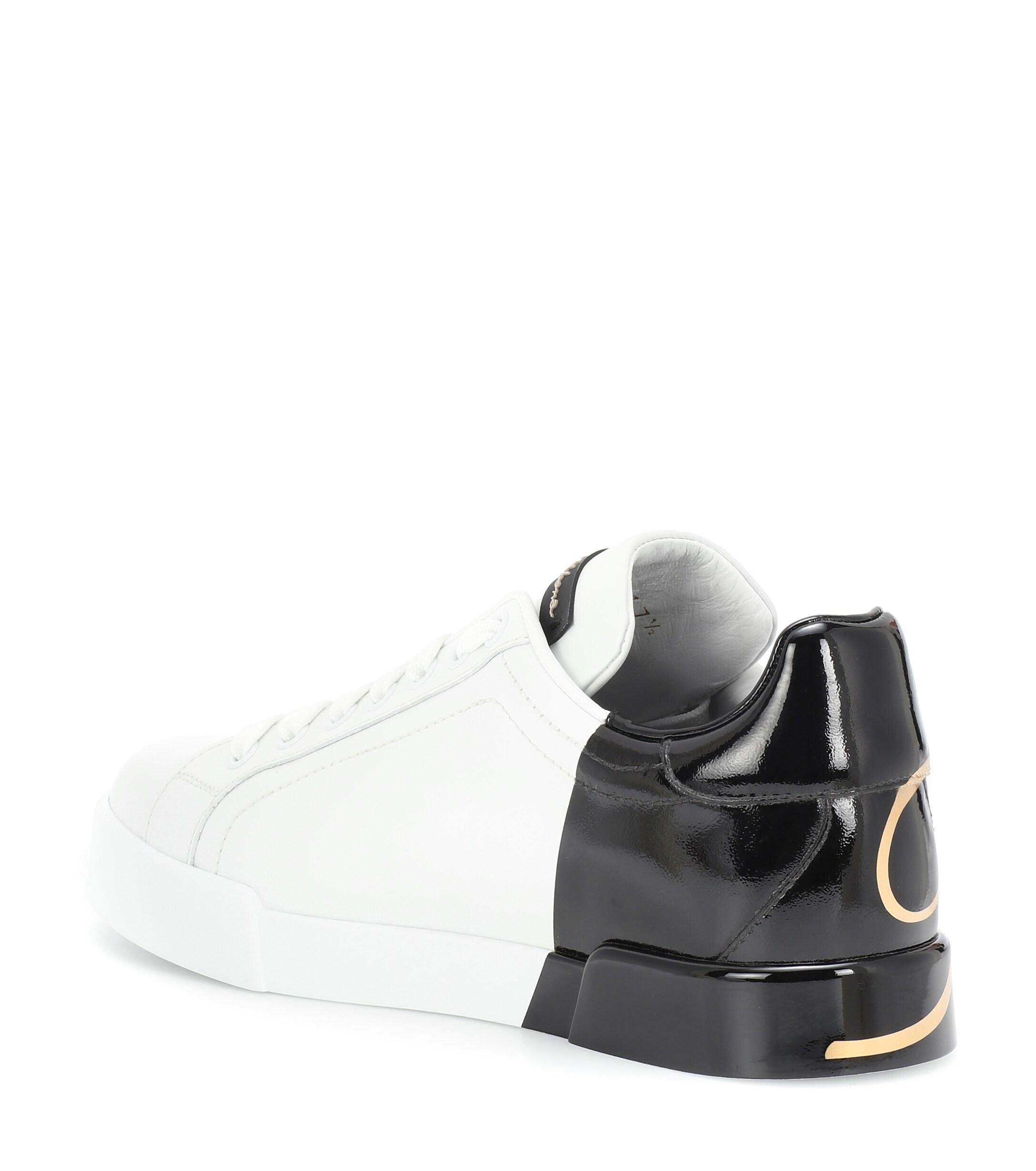 dolce gabbana leather sneakers