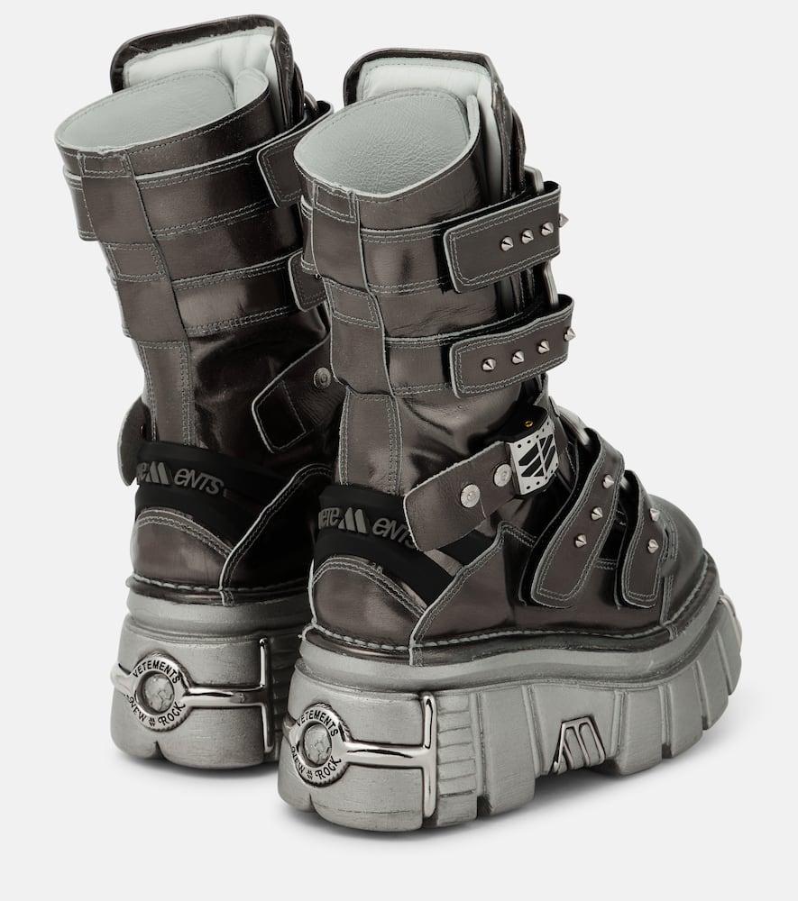 Vetements X New Rock Gamer Platform Boots in Gray Lyst