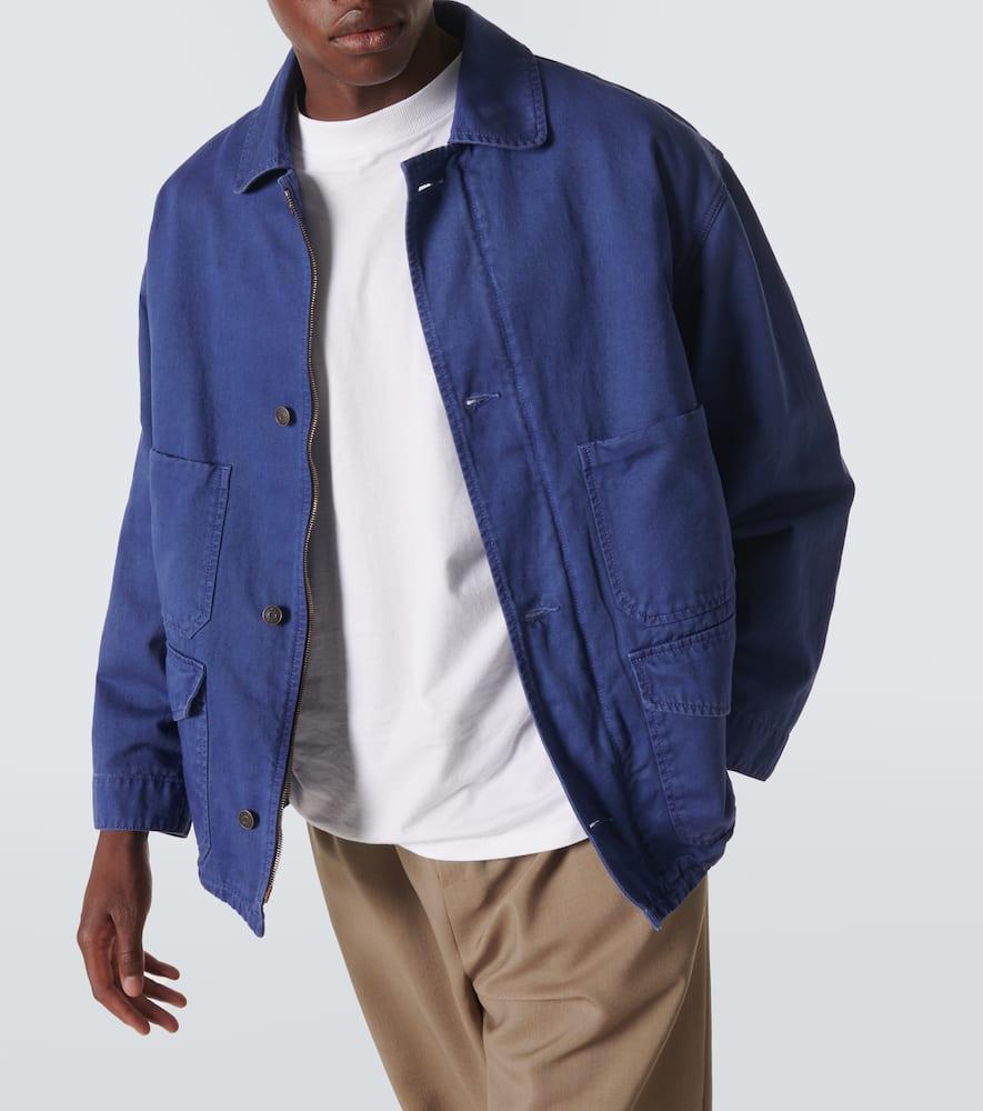 The Row Josha Cotton Twill Field Jacket in Blue for Men | Lyst