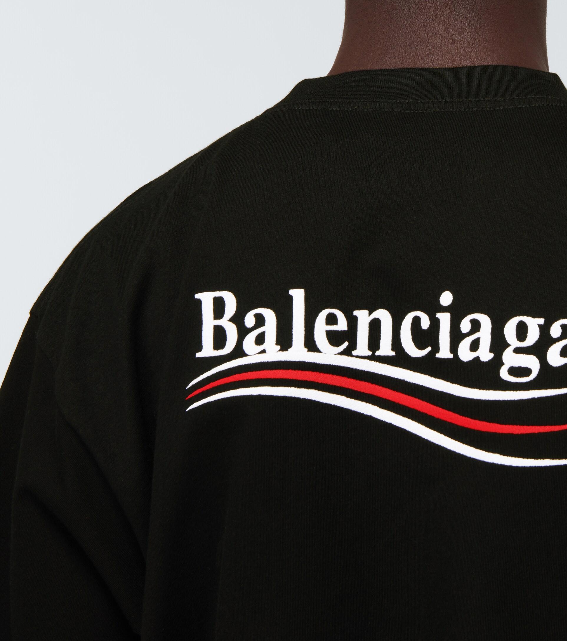 Balenciaga Political Campaign Large-fit T-shirt in Black for Men | Lyst