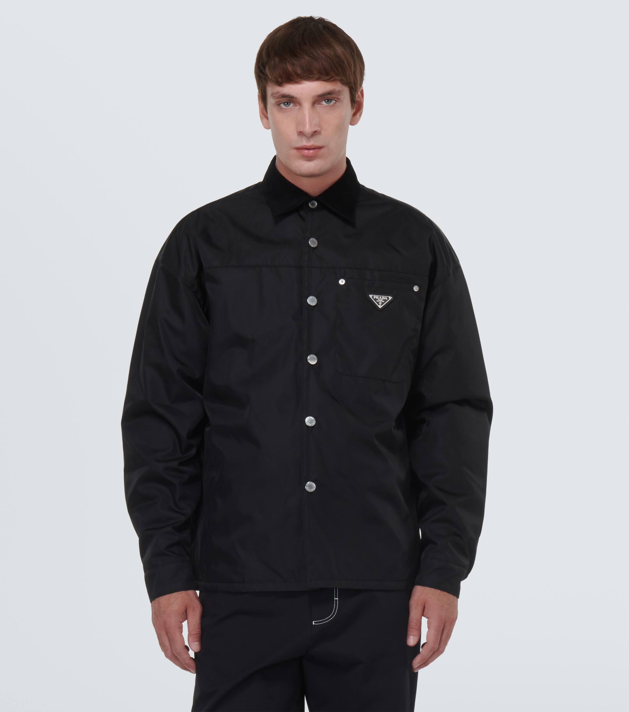 Prada Re Nylon Padded Overshirt in Black for Men Lyst UK