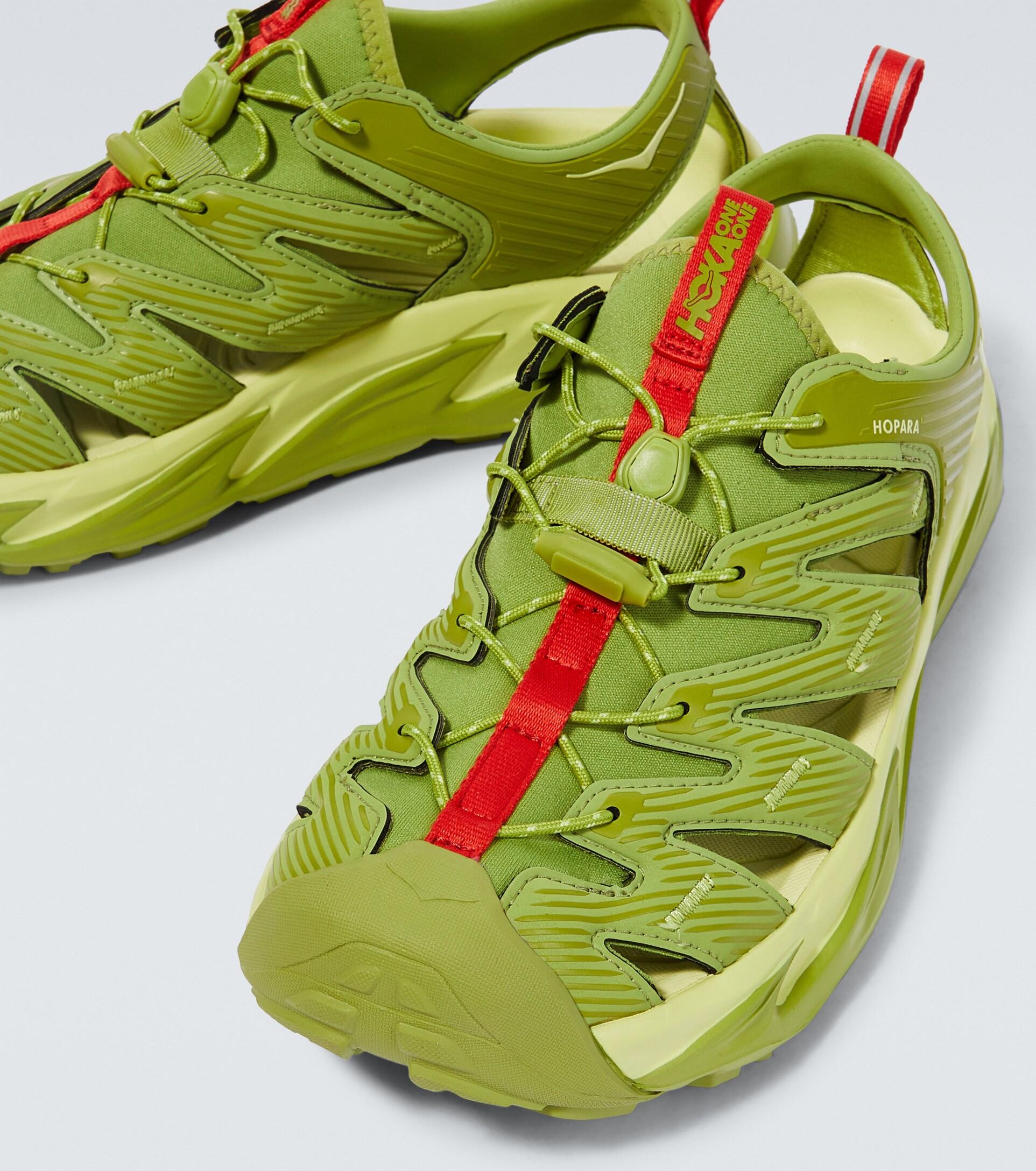 Hoka One One Hopara Sandals in Green for Men | Lyst