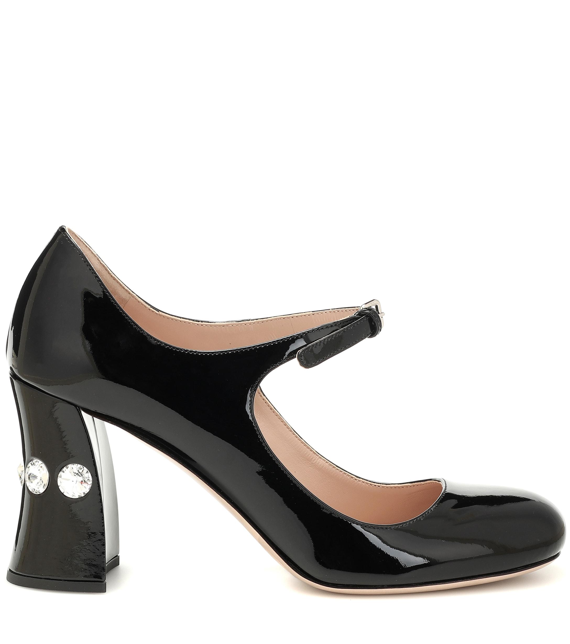 miu miu black mary janes