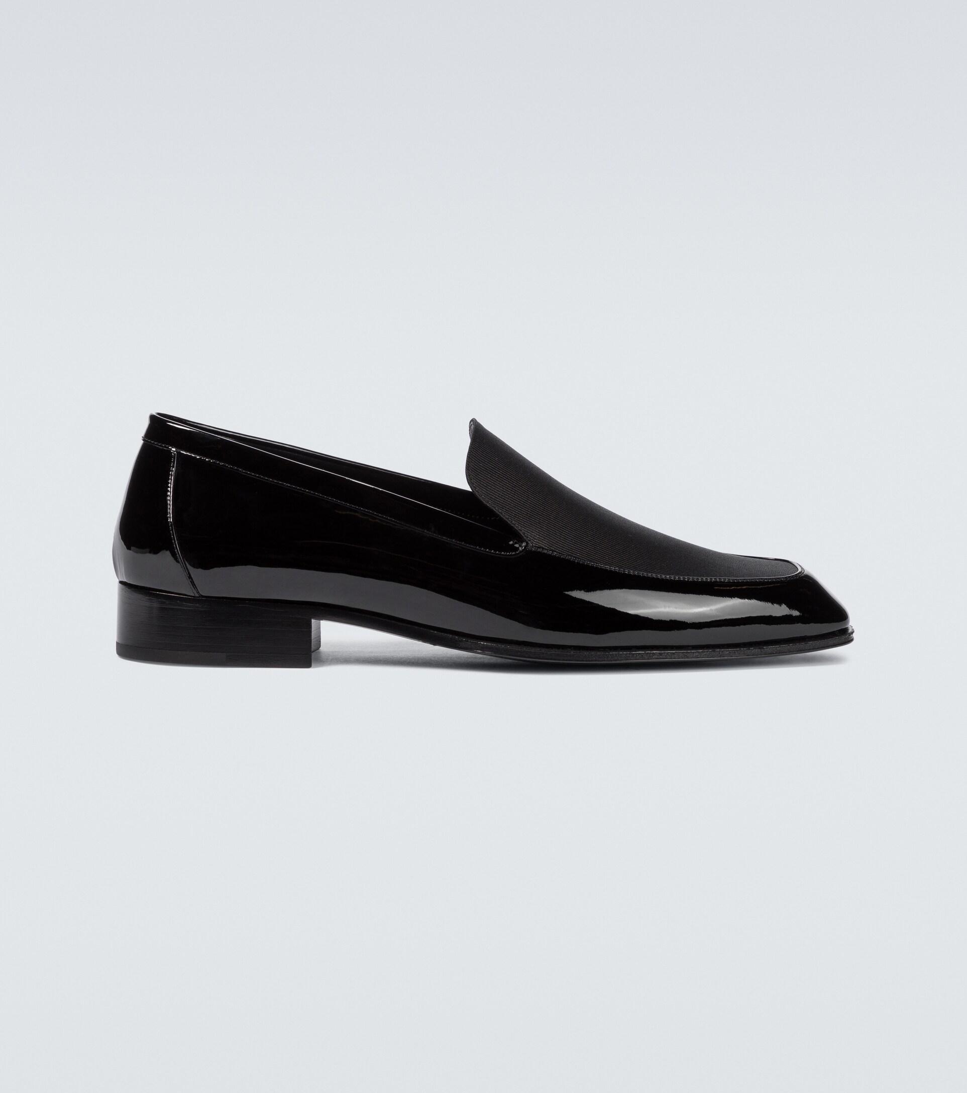Saint Laurent Henry Patent Leather Loafers in Black for Men | Lyst