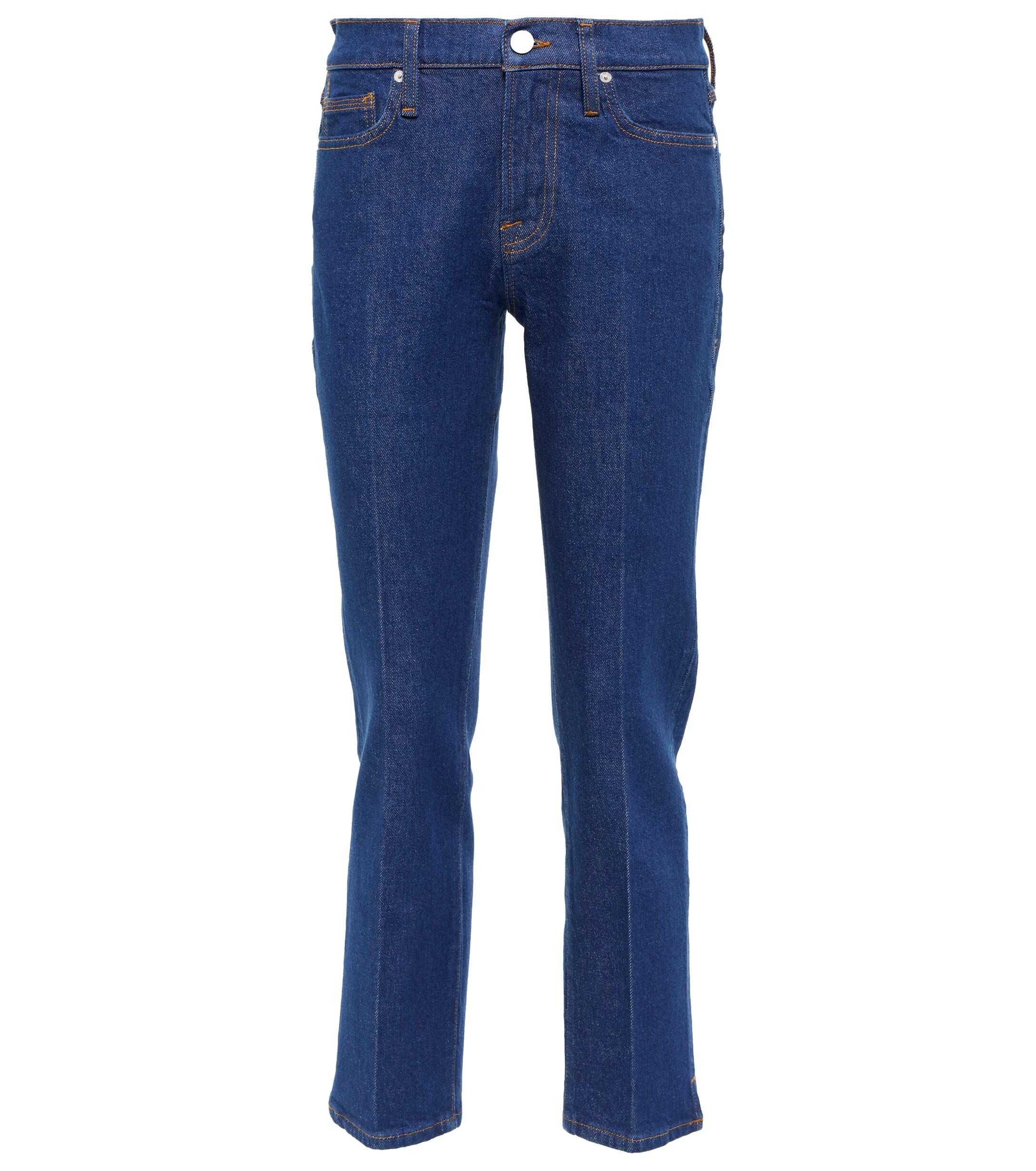 Womens Clothing Jeans Straight-leg jeans Save 6% FRAME Denim Le High Cropped Straight Jeans in Blue 