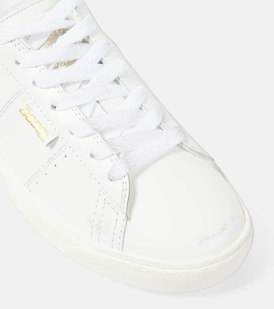 Golden Goose Matchstar Glitter Leather Sneakers in White | Lyst