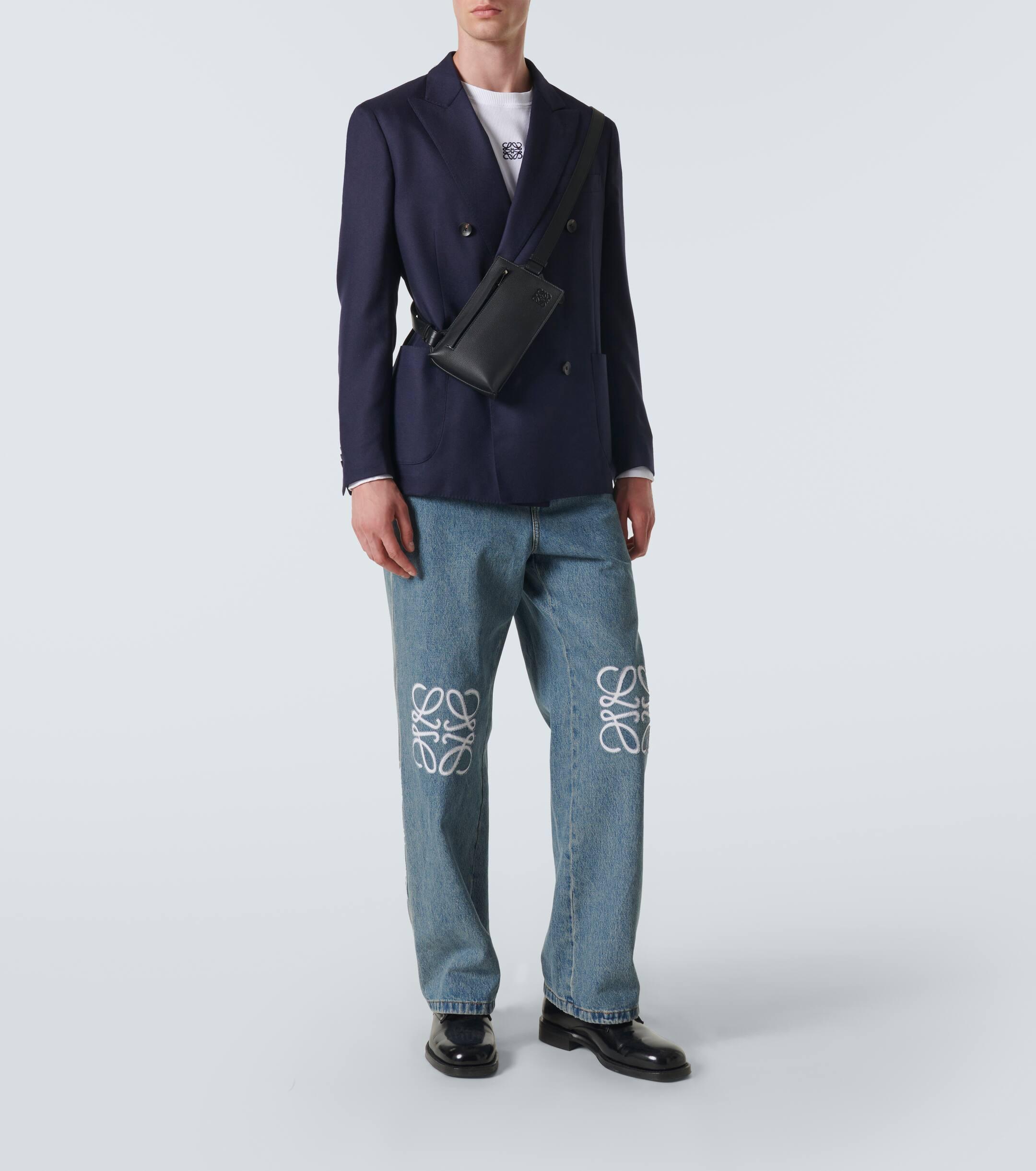 LOEWE Vertical T Pocket Black Soft Grain Calf Backpack LOEWE Vertical T Pocket C660P02X01 Black Soft Grain Calf  main image 2