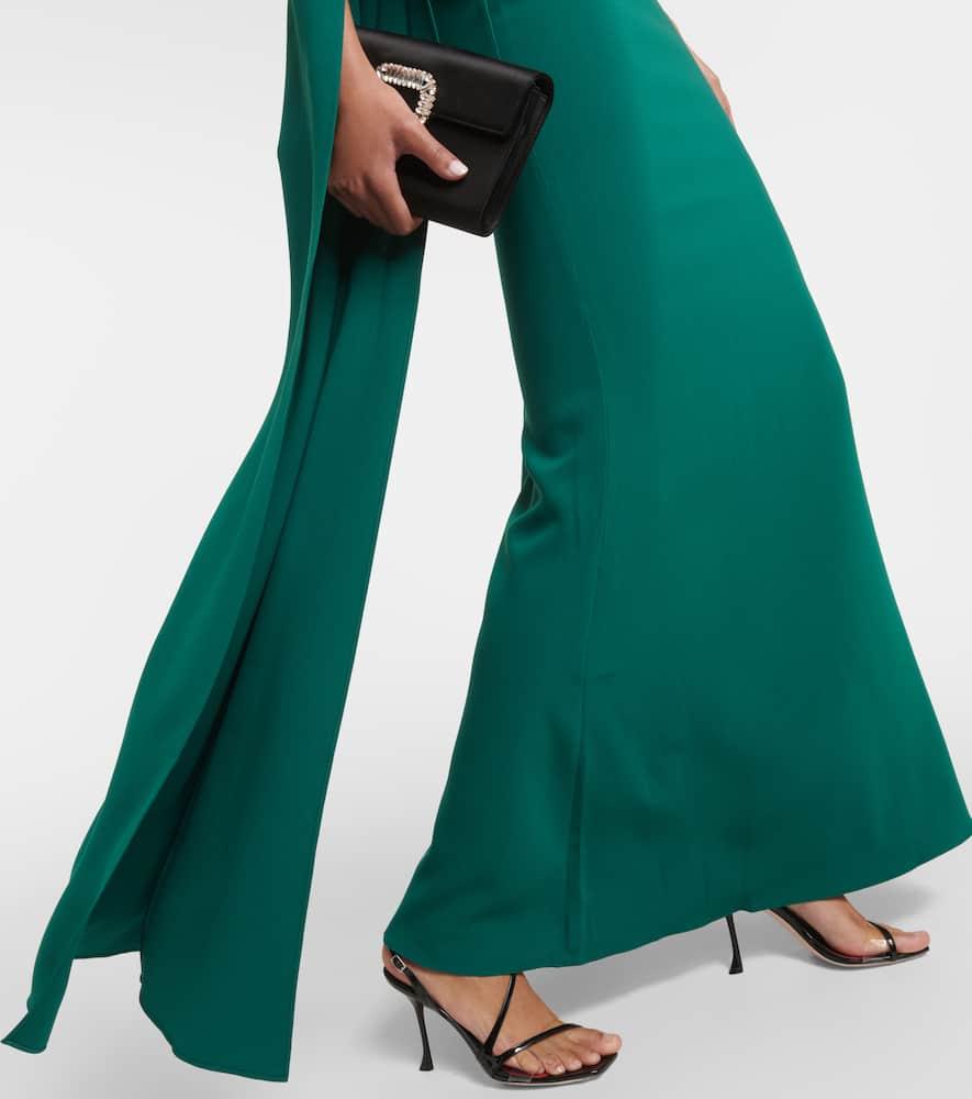 【Roland Mouret】 Cape-sleeve cadyガウン Roland Mouret Cape-Sleeve Cady Gown in Green | Lyst