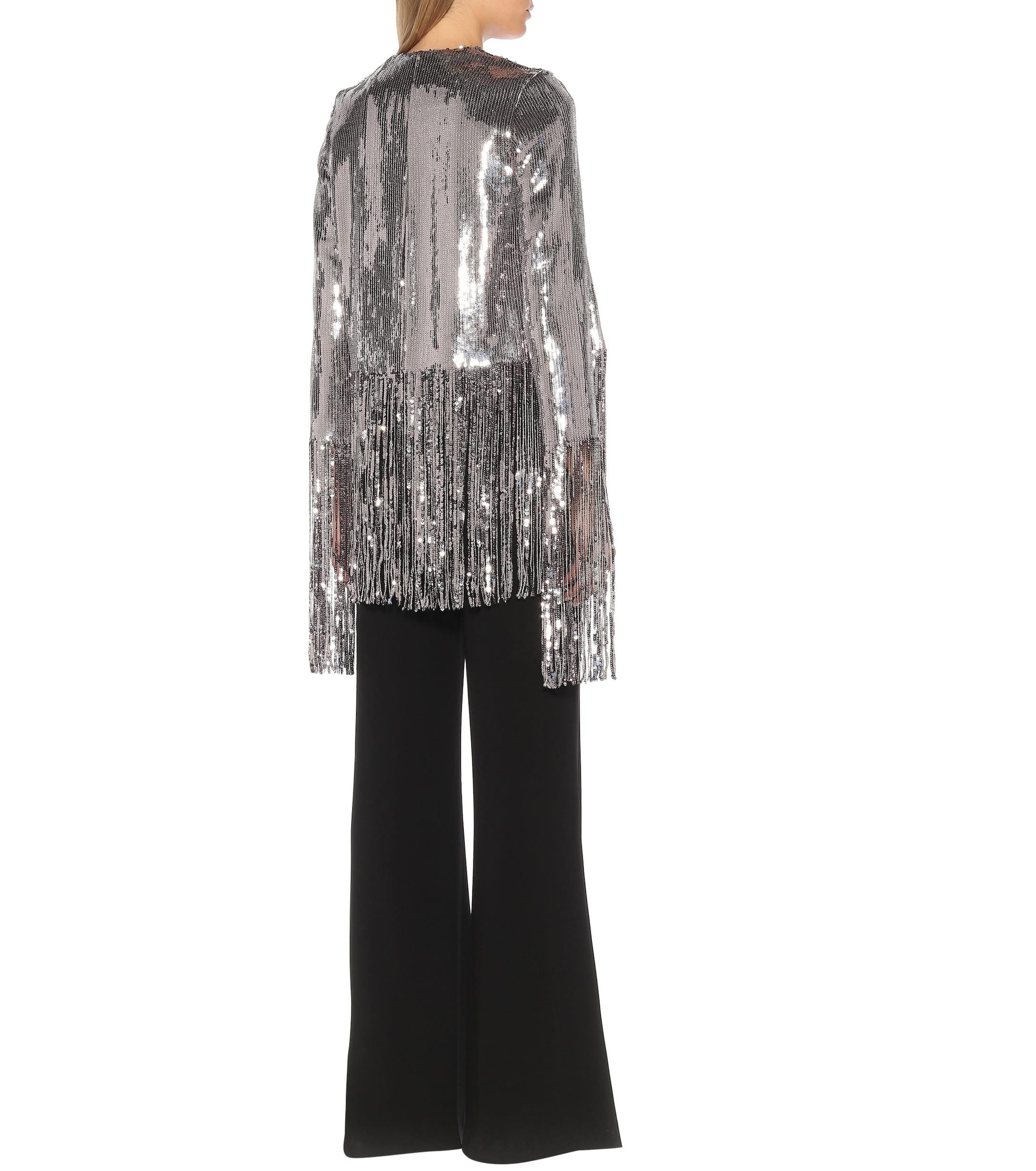 fringe sequin jacket
