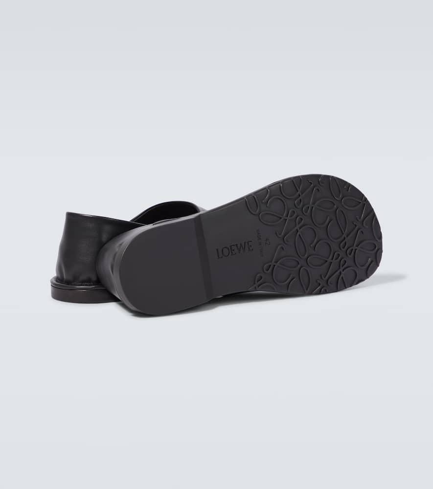 Loewe Folio Leather Loafers in Black for Men | Lyst