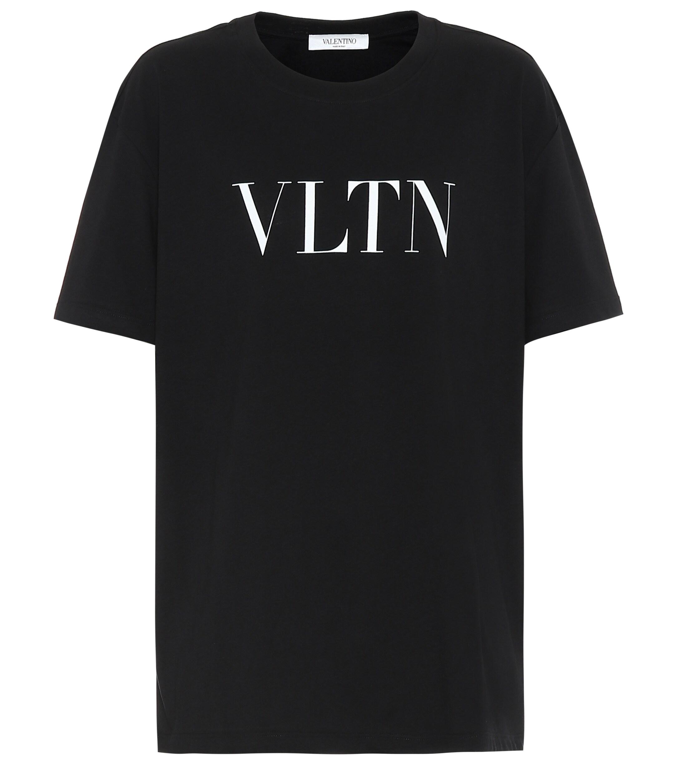 Vltn logo t shirt in Black, Text-print Pattern