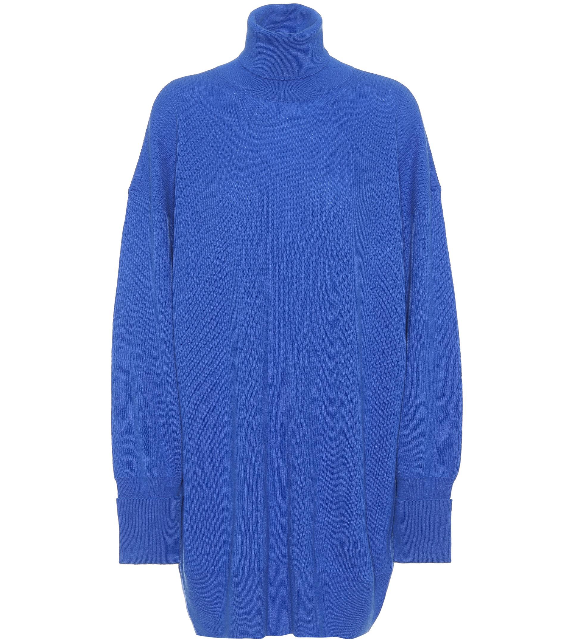 Maison Margiela Oversized Wool Turtleneck Sweater in Blue - Lyst