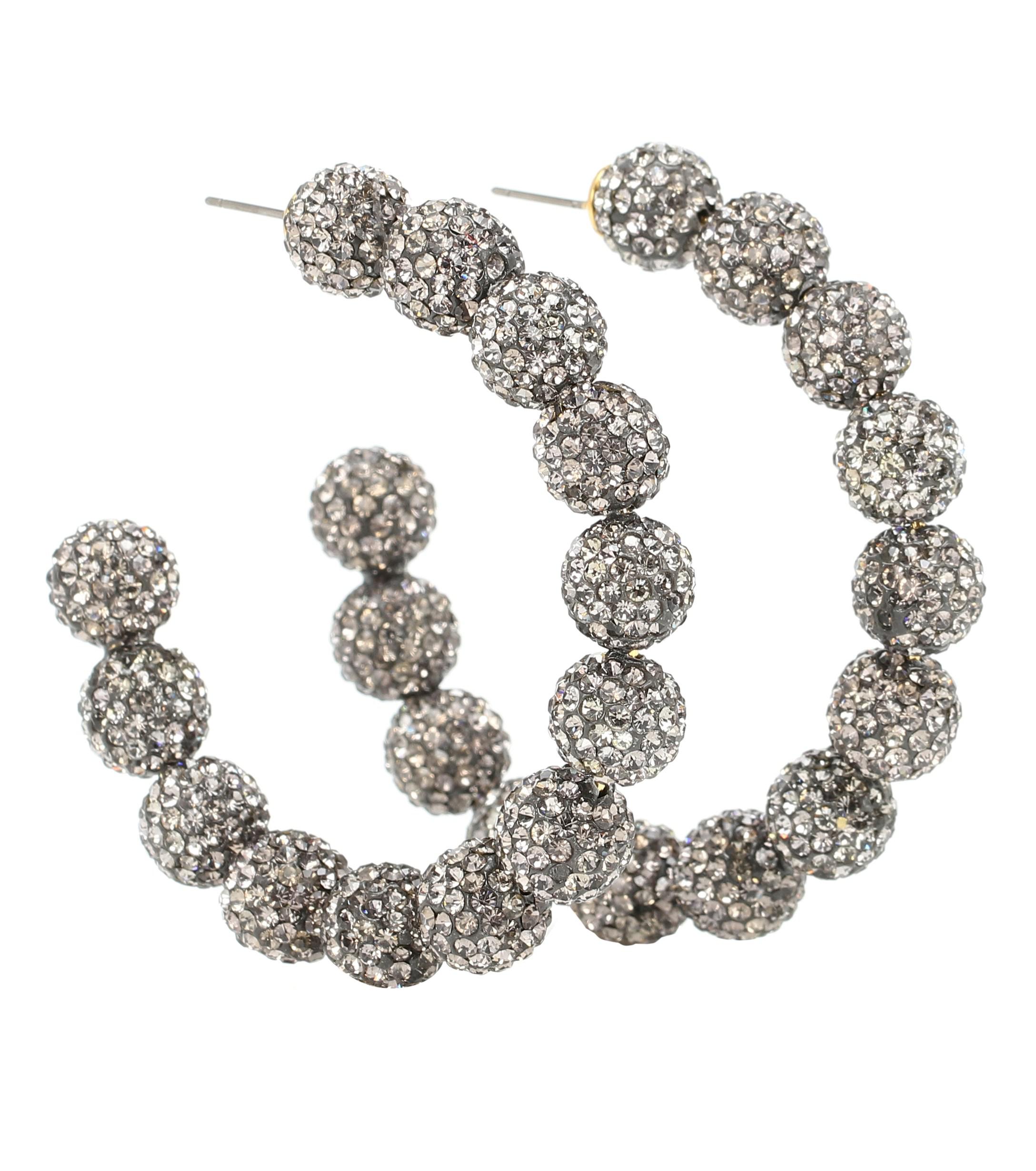 Lele sadoughi stone hoop earrings clearance