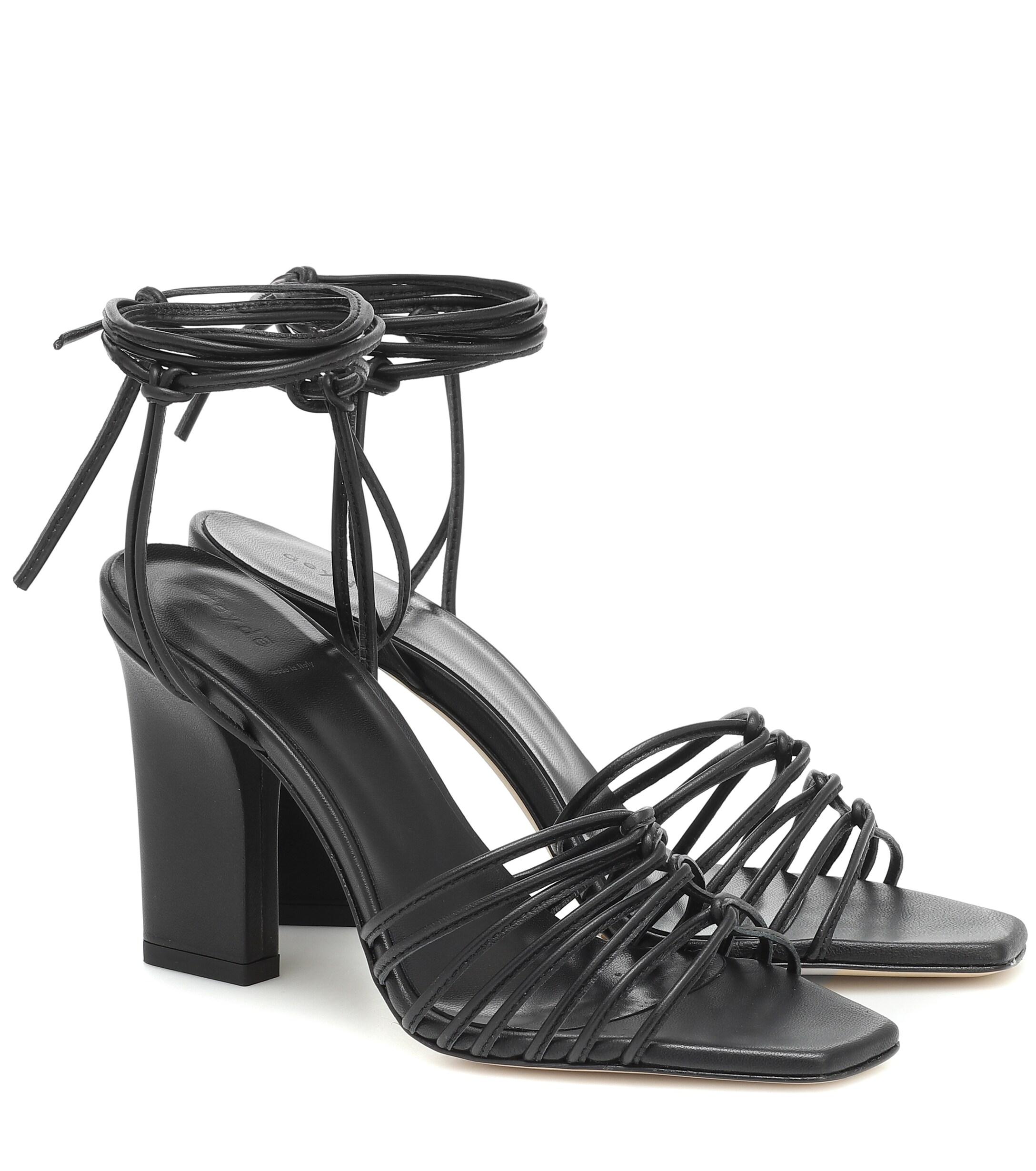 Aeyde Daisy Leather Sandals in Black - Lyst