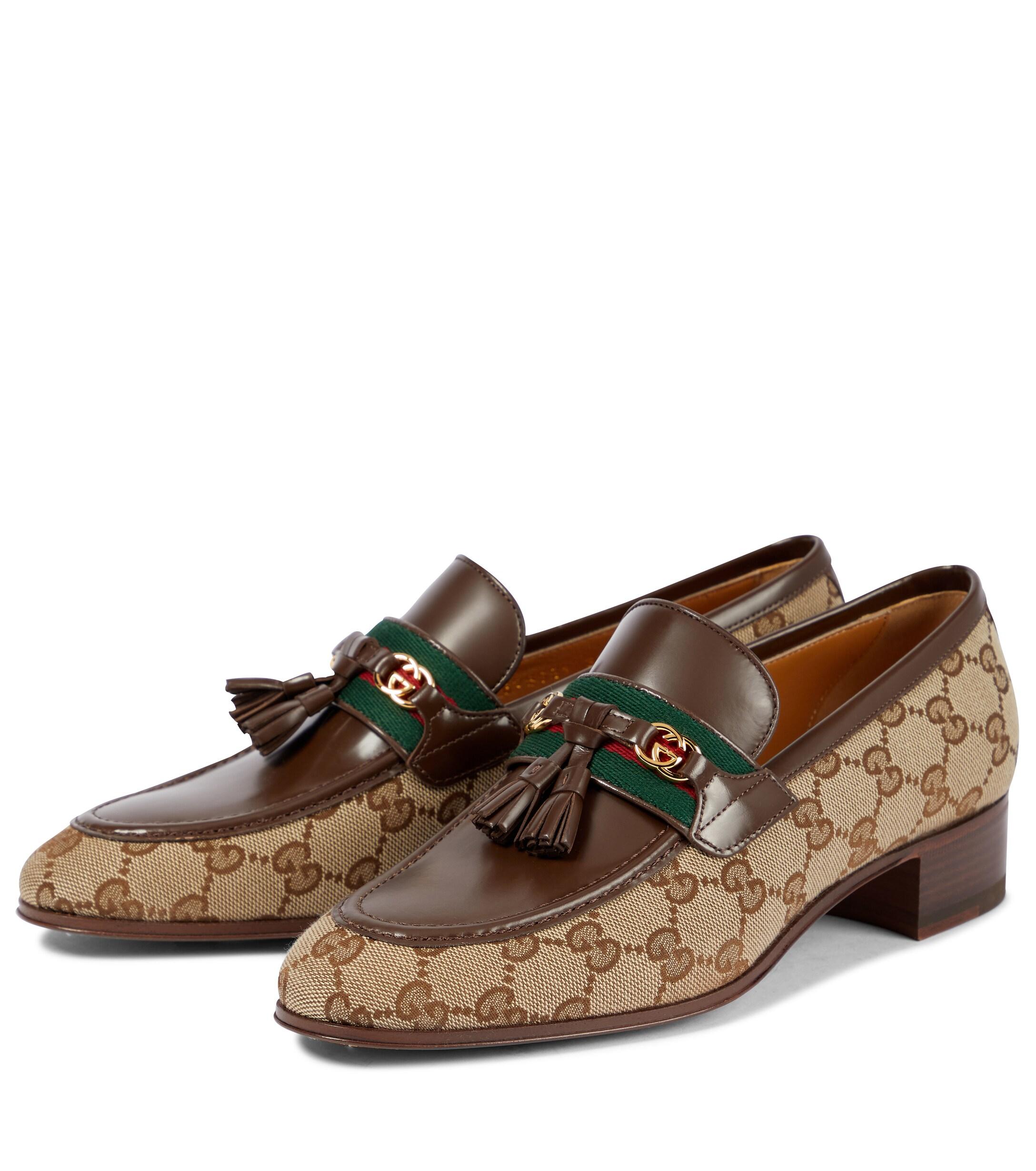 Canvas Loafers Gucci Paride Loafer Gucci Paride Canvas And Leather
