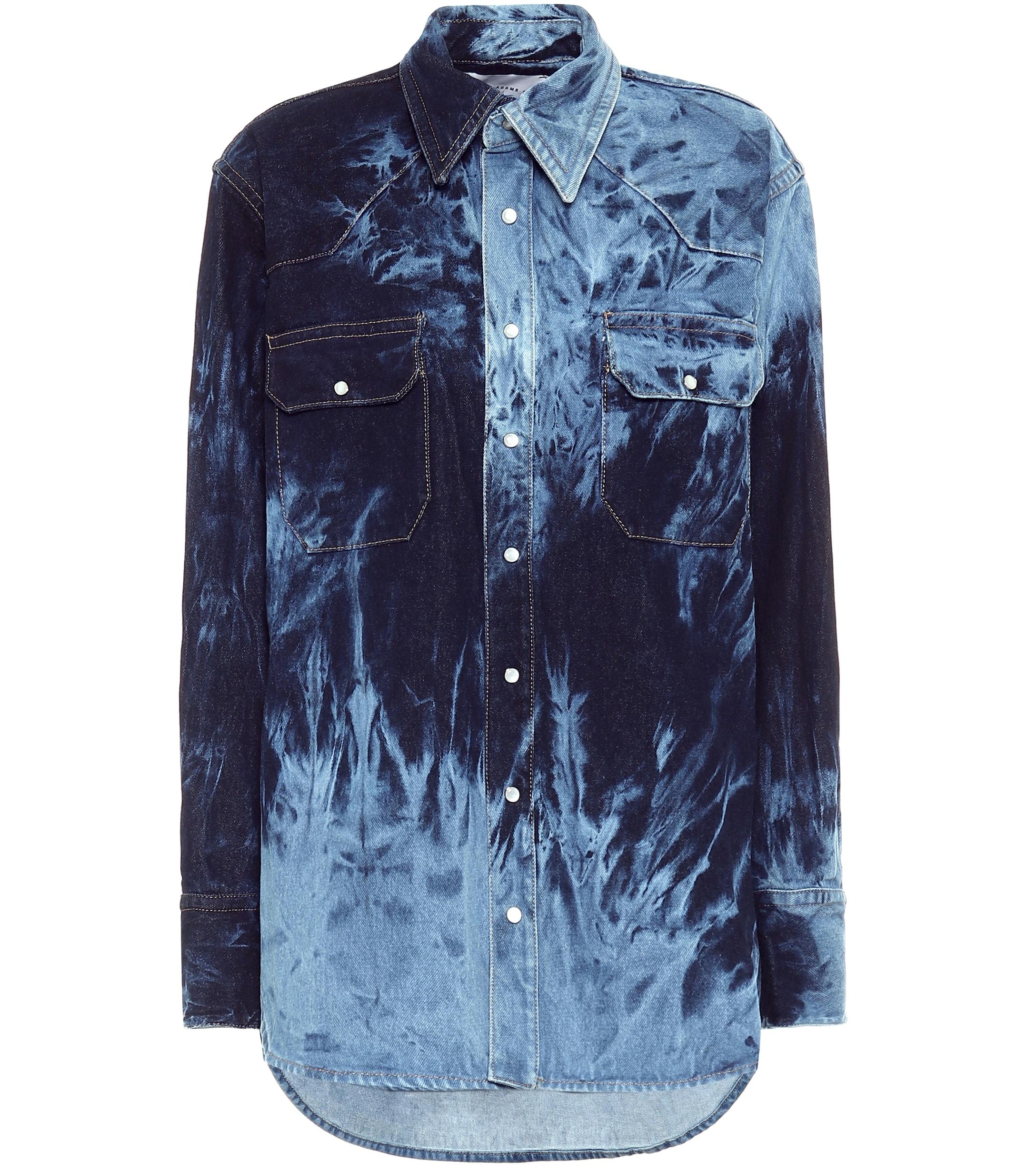 Matthew Adams Dolan Tie-dye Denim Shirt in Blue - Lyst