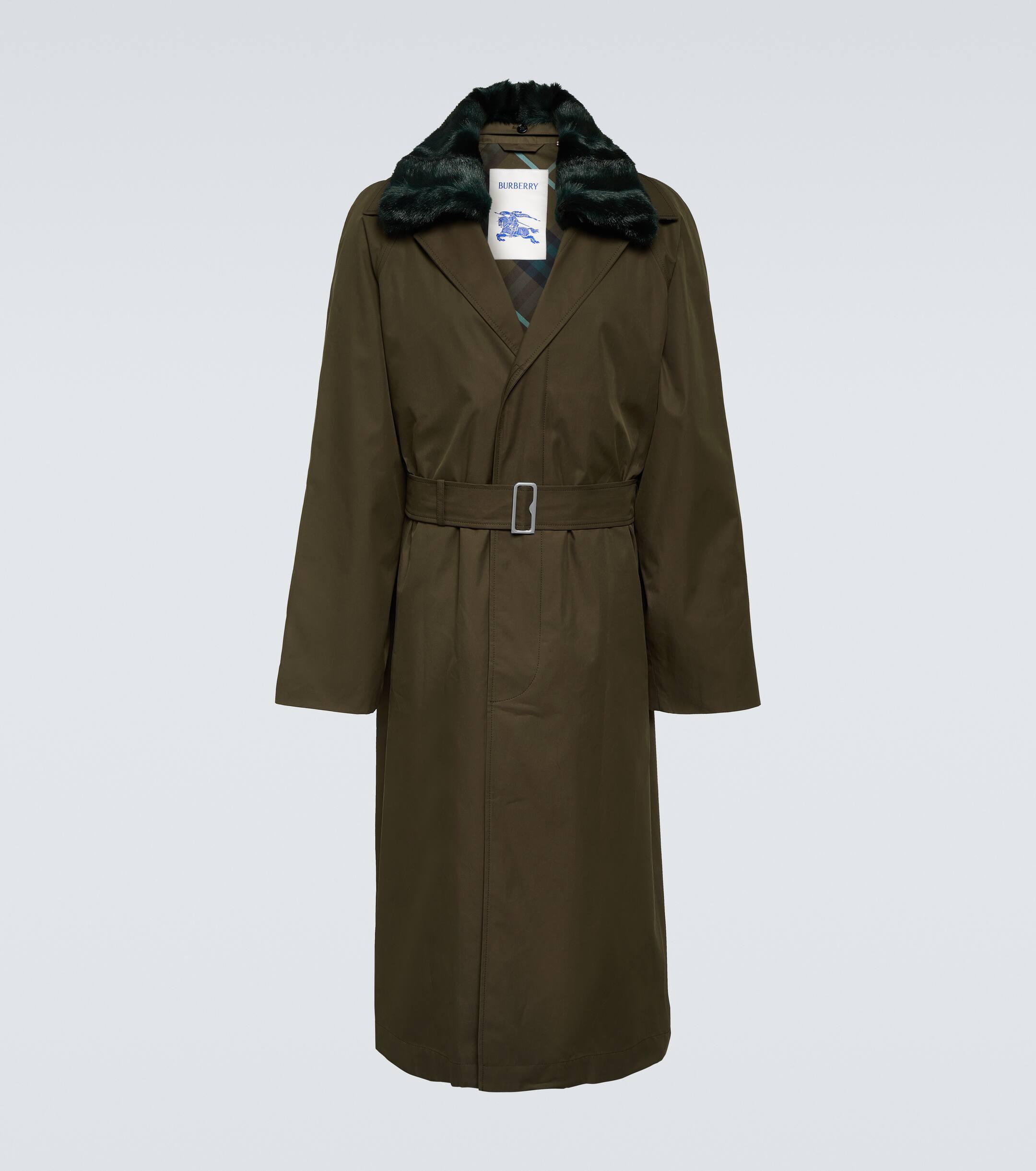 Manteau oversize en coton Burberry pour homme en coloris Vert | Lyst