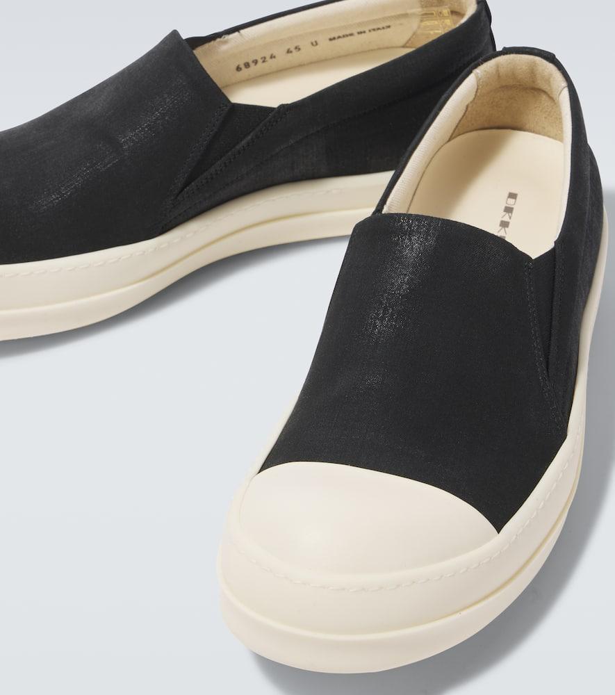 Rick Owens Boat Coated Denim Slip-On Shoes in Black for Men Lyst UK