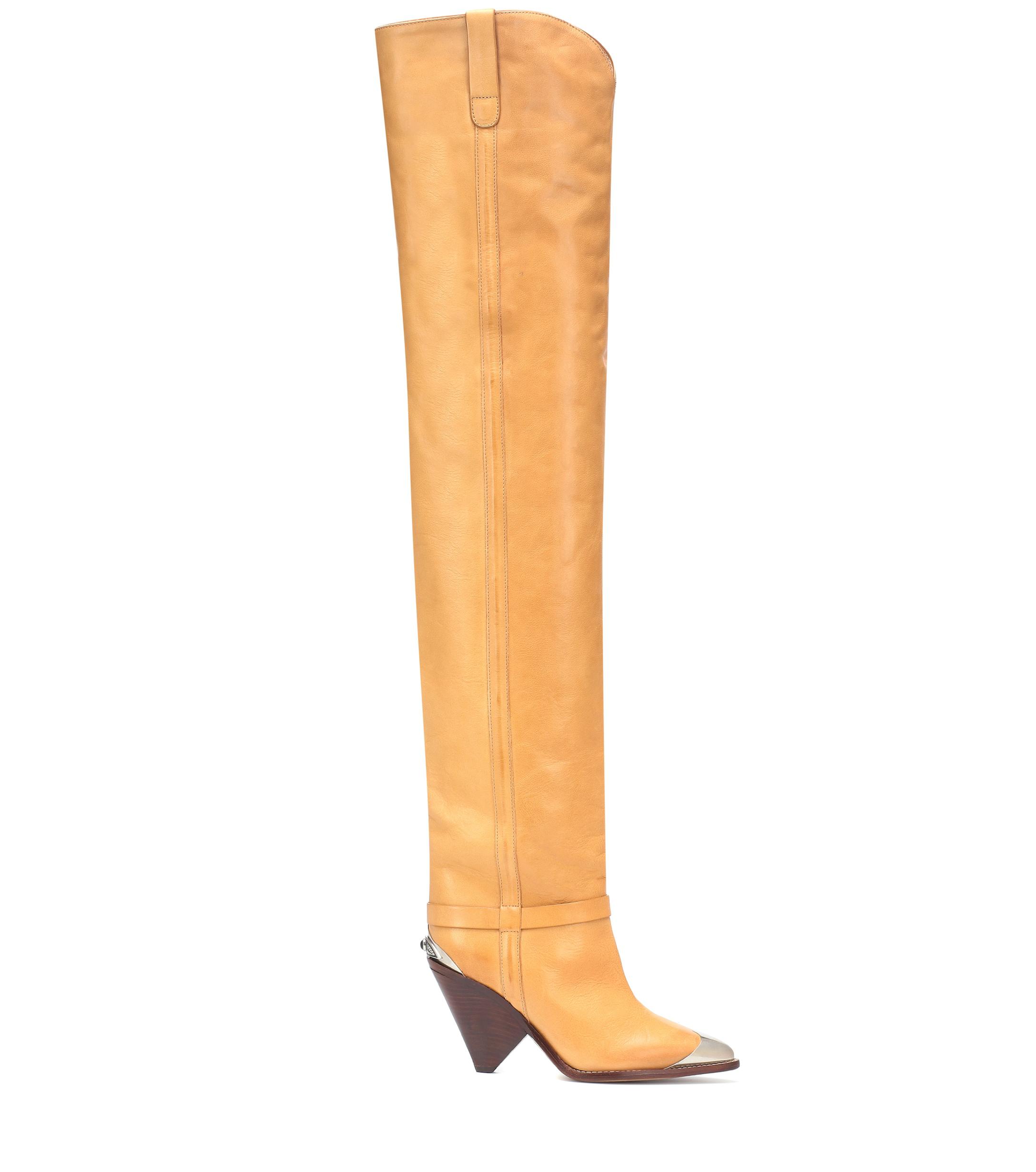 Isabel Marant Lafsten Over-the-knee Boots in Natural | Lyst