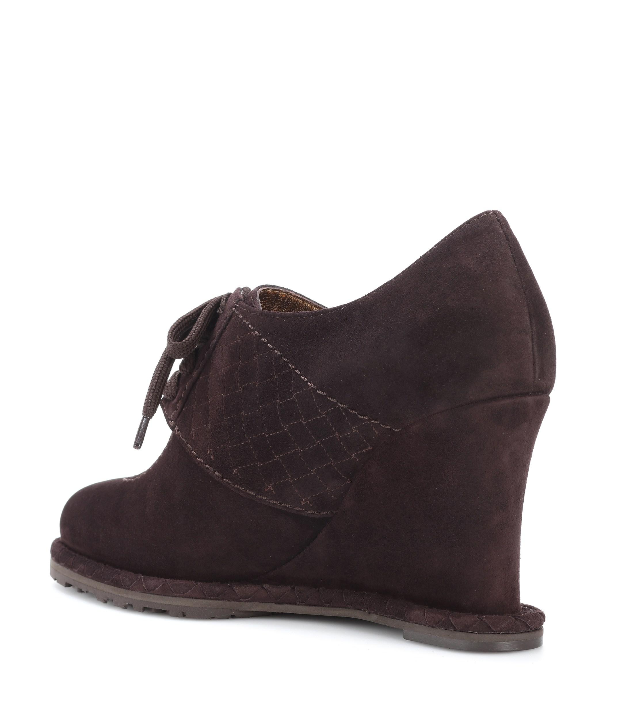 brown suede derby shoes