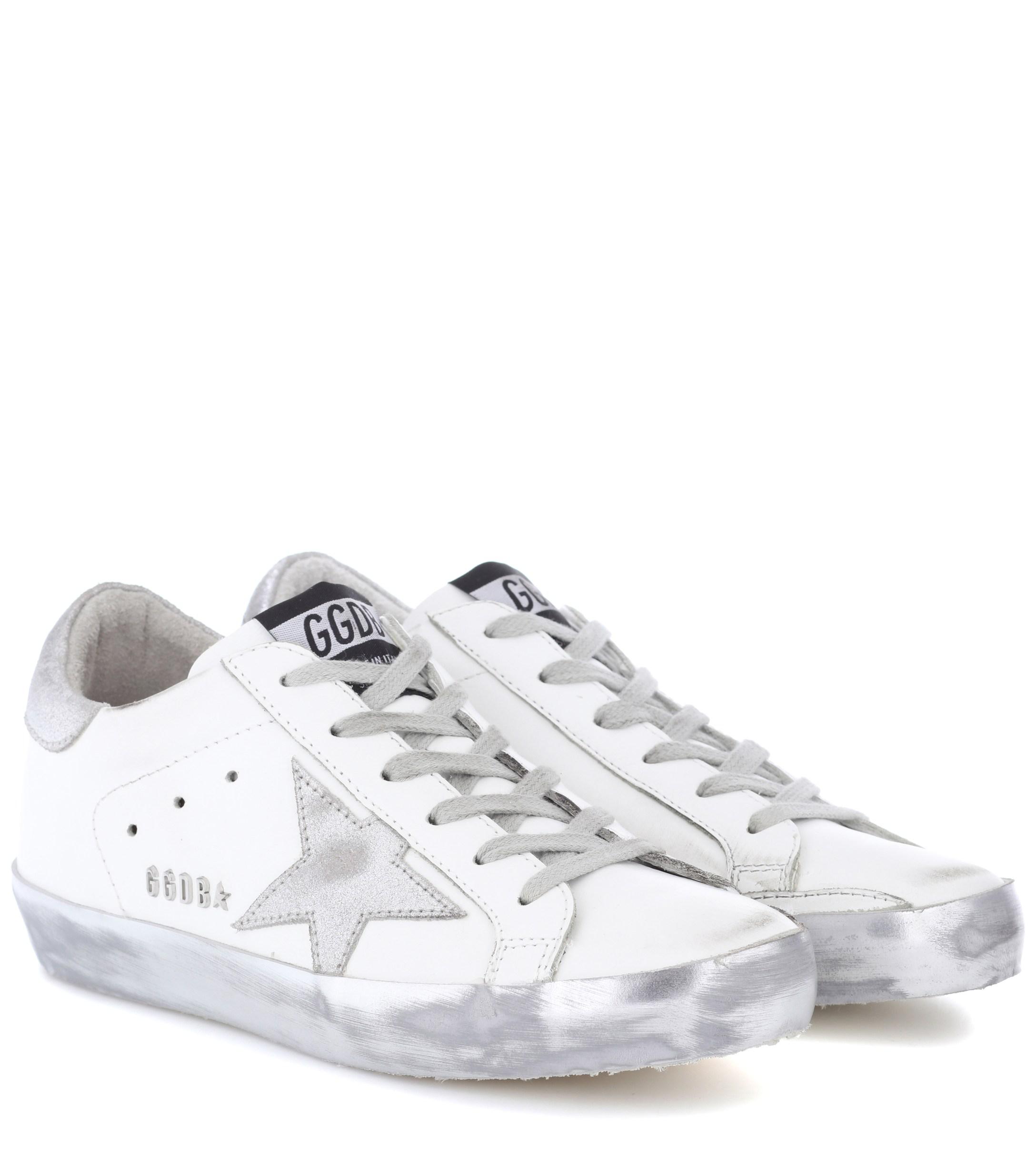 Golden Goose Deluxe Brand Goose Superstar Leather Sneakers in White - Lyst