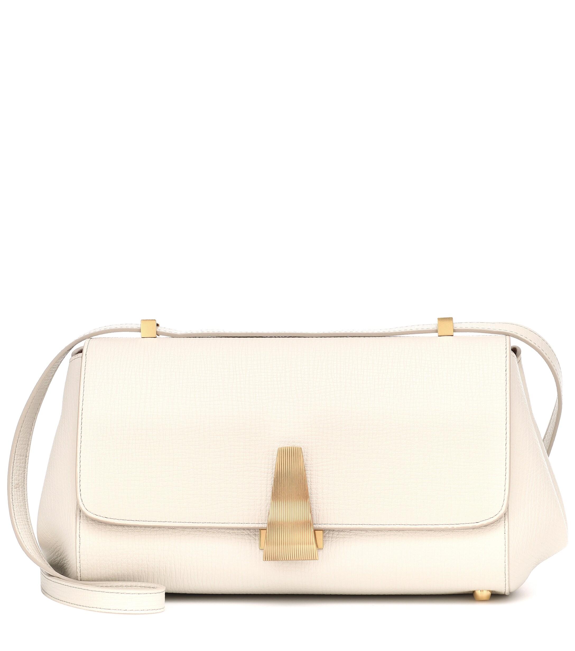 Bottega Veneta Bv Angle Small Leather Shoulder Bag in White - Lyst