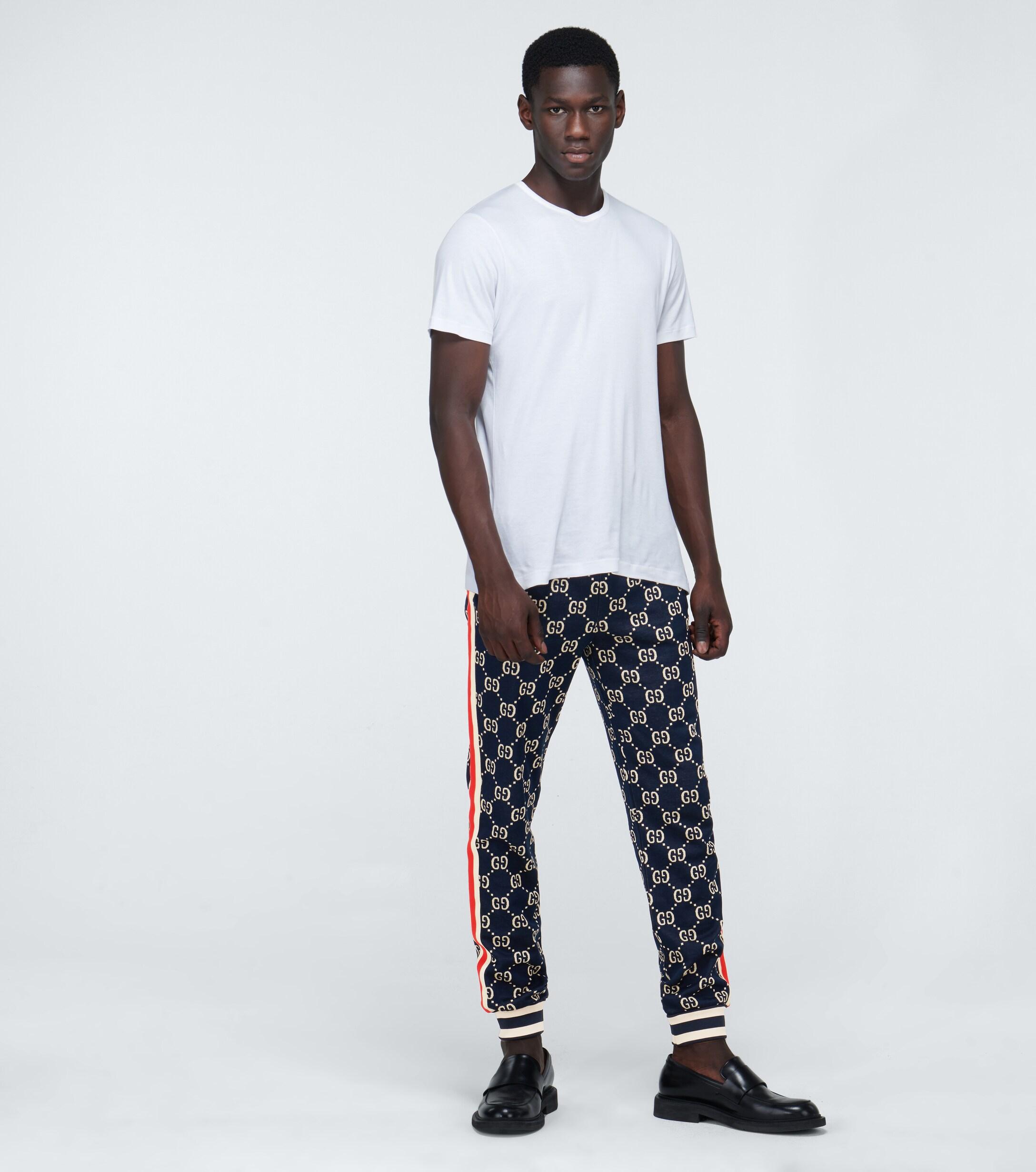 gucci gg jacquard jogging pants