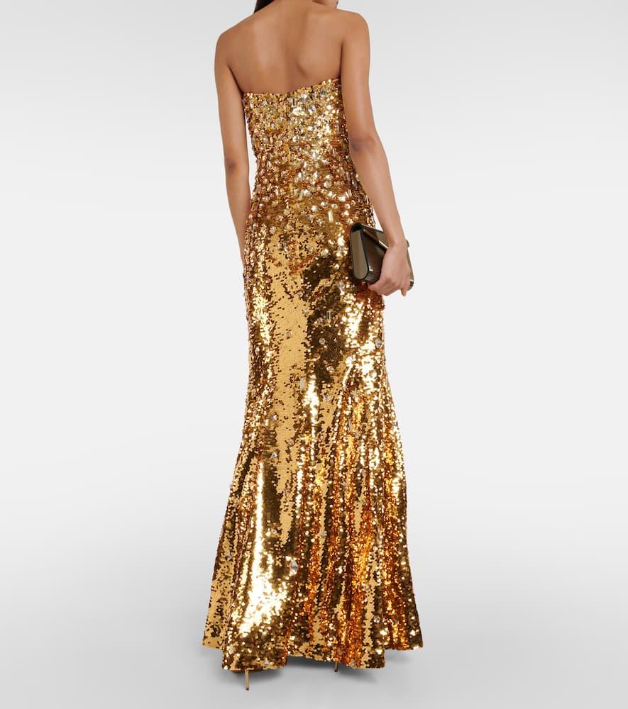 Carolina Herrera Sequin-embellished Gown in Metallic | Lyst Carolina Herrera Sequin-embellished Gown in Metallic | Lyst