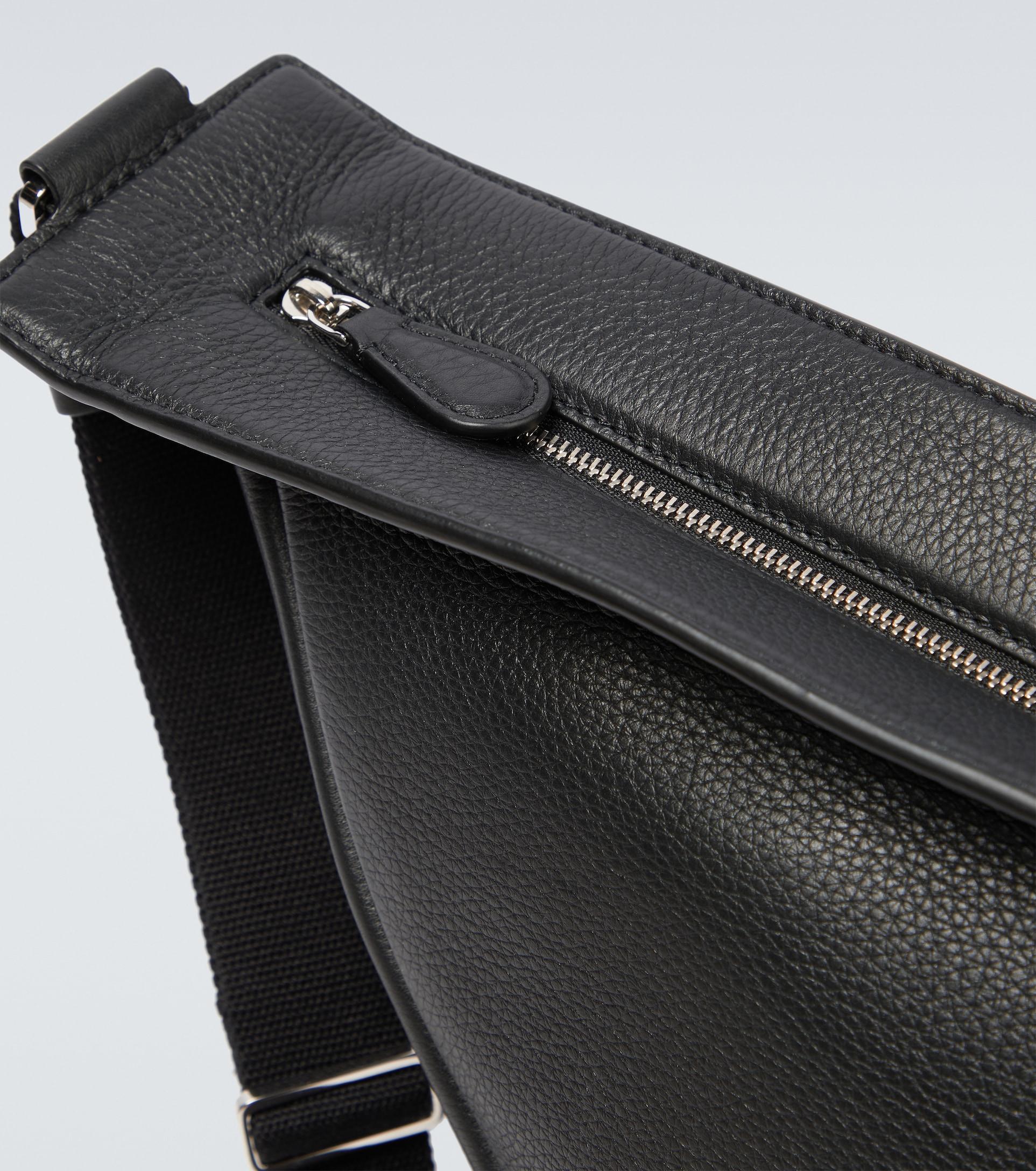 Black The Row Leather Slouchy Banana Crossbody Bag – Designer Revival